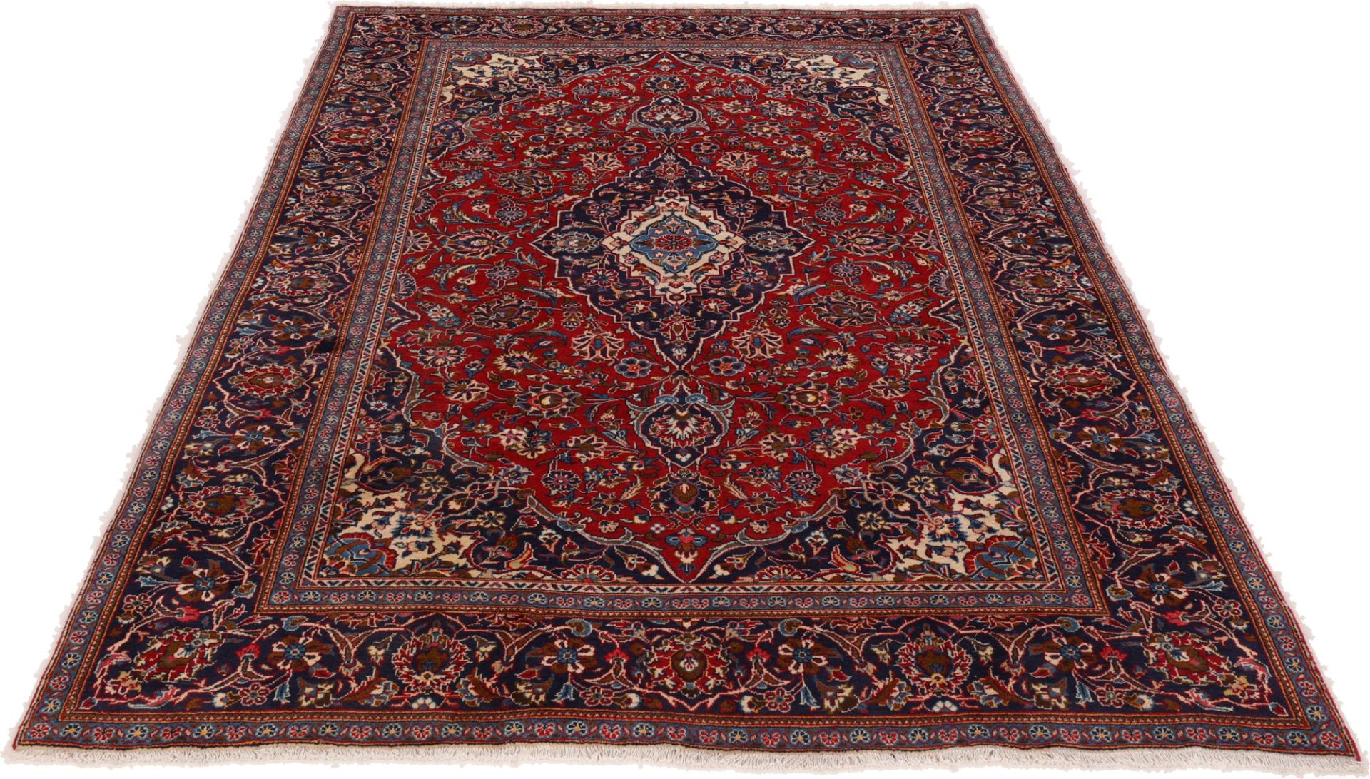 Handgeknüpfter Kashan Perserteppich, 192 × 296 cm, Wolle