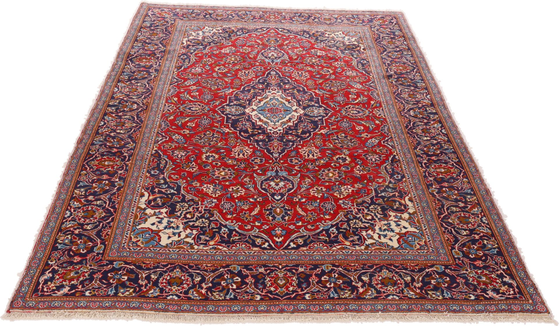 Handgeknüpfter Kashan Perserteppich, 192 × 296 cm, Wolle