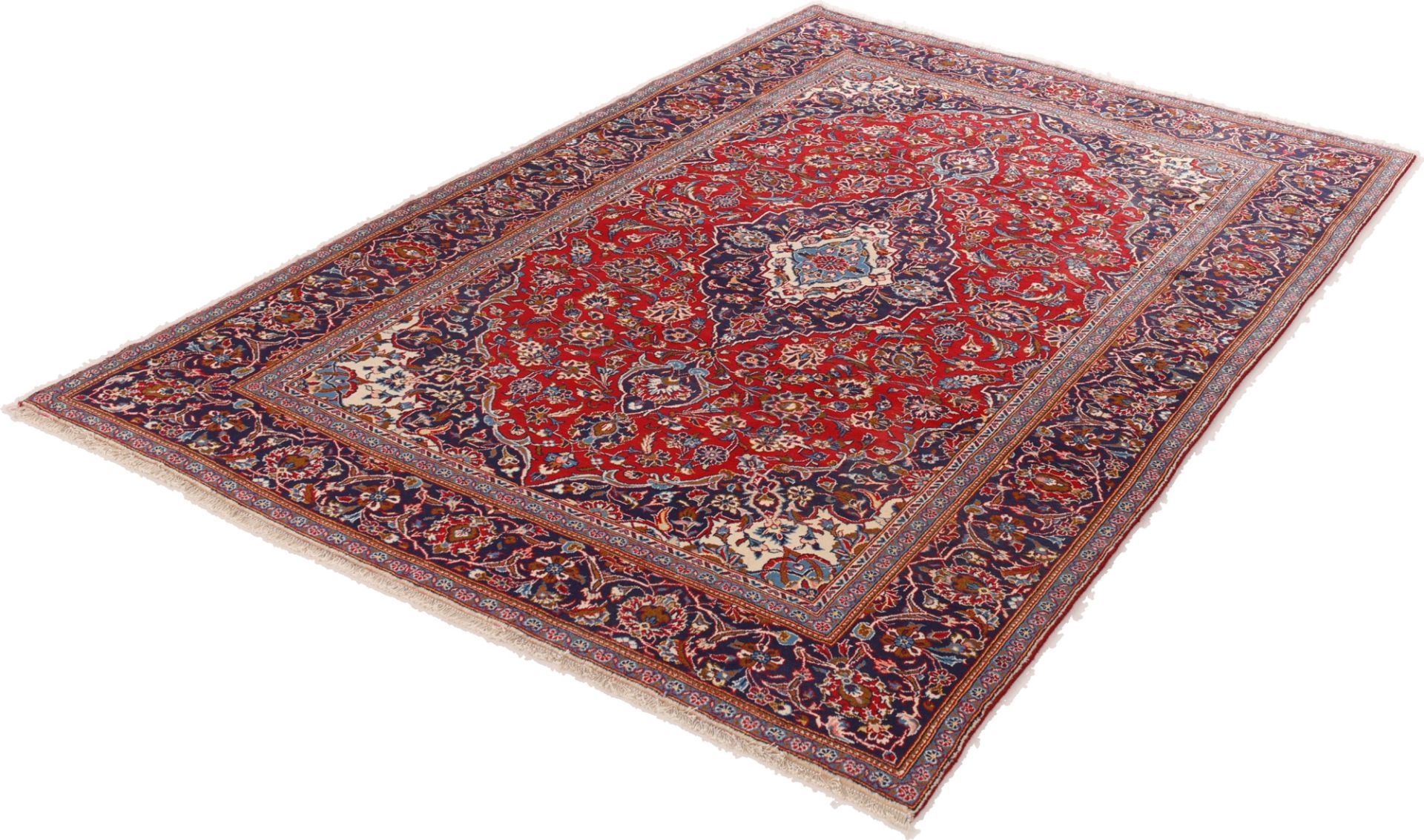Handgeknüpfter Kashan Perserteppich, 192 × 296 cm, Wolle