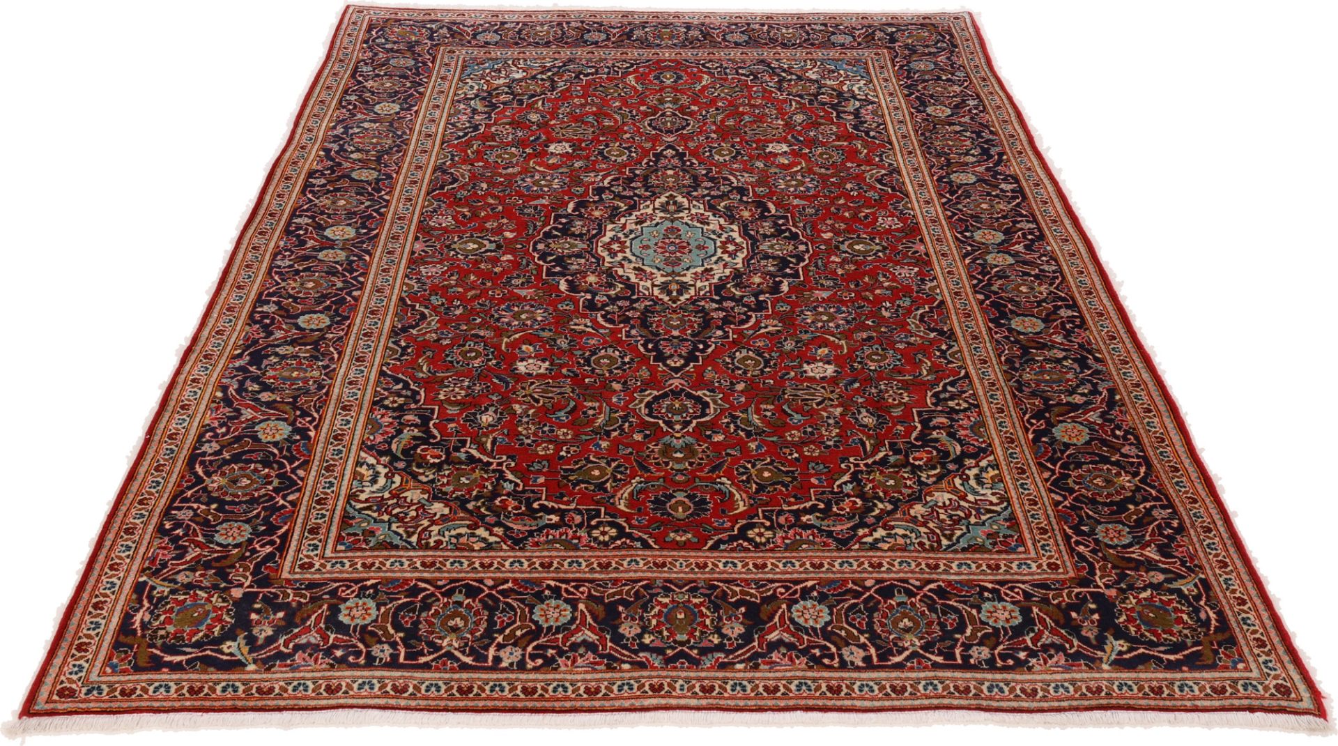 Kashan Perserteppich aus Iran, 197 × 295 cm