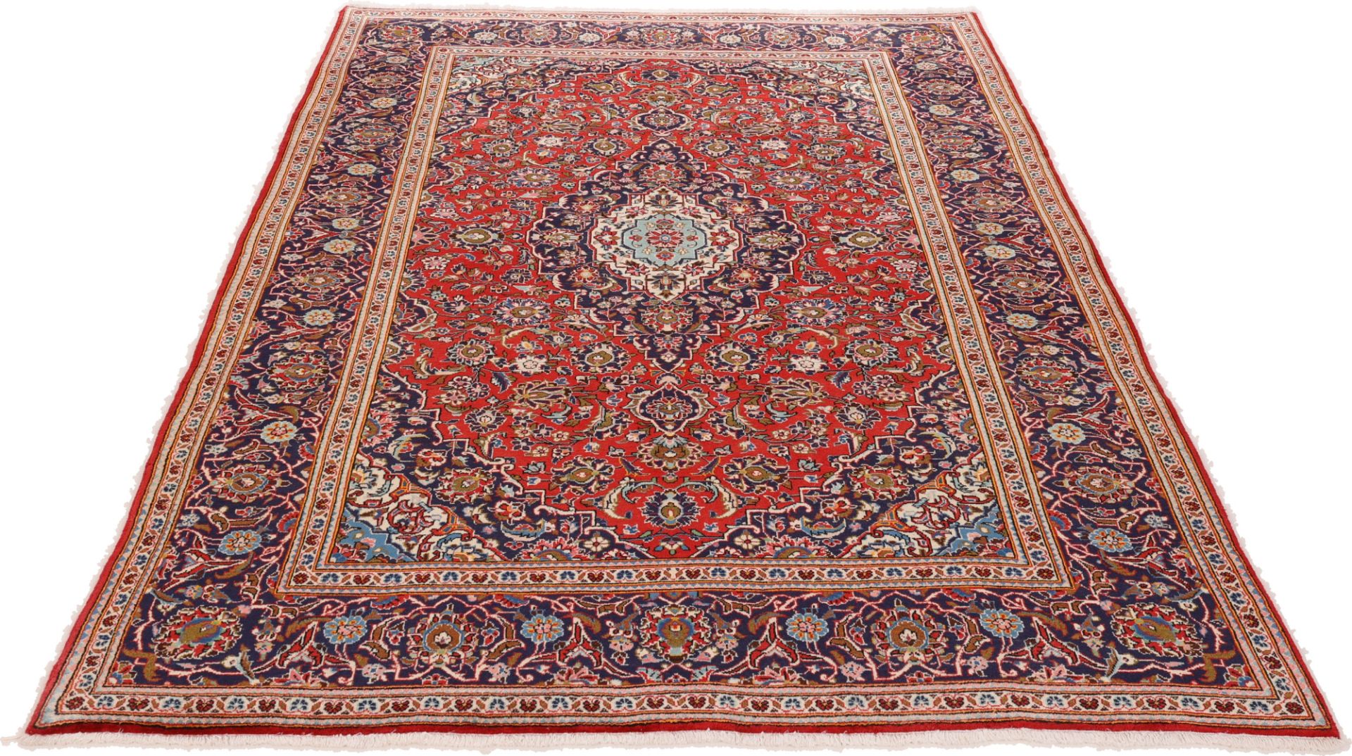 Kashan Perserteppich aus Iran, 197 × 295 cm