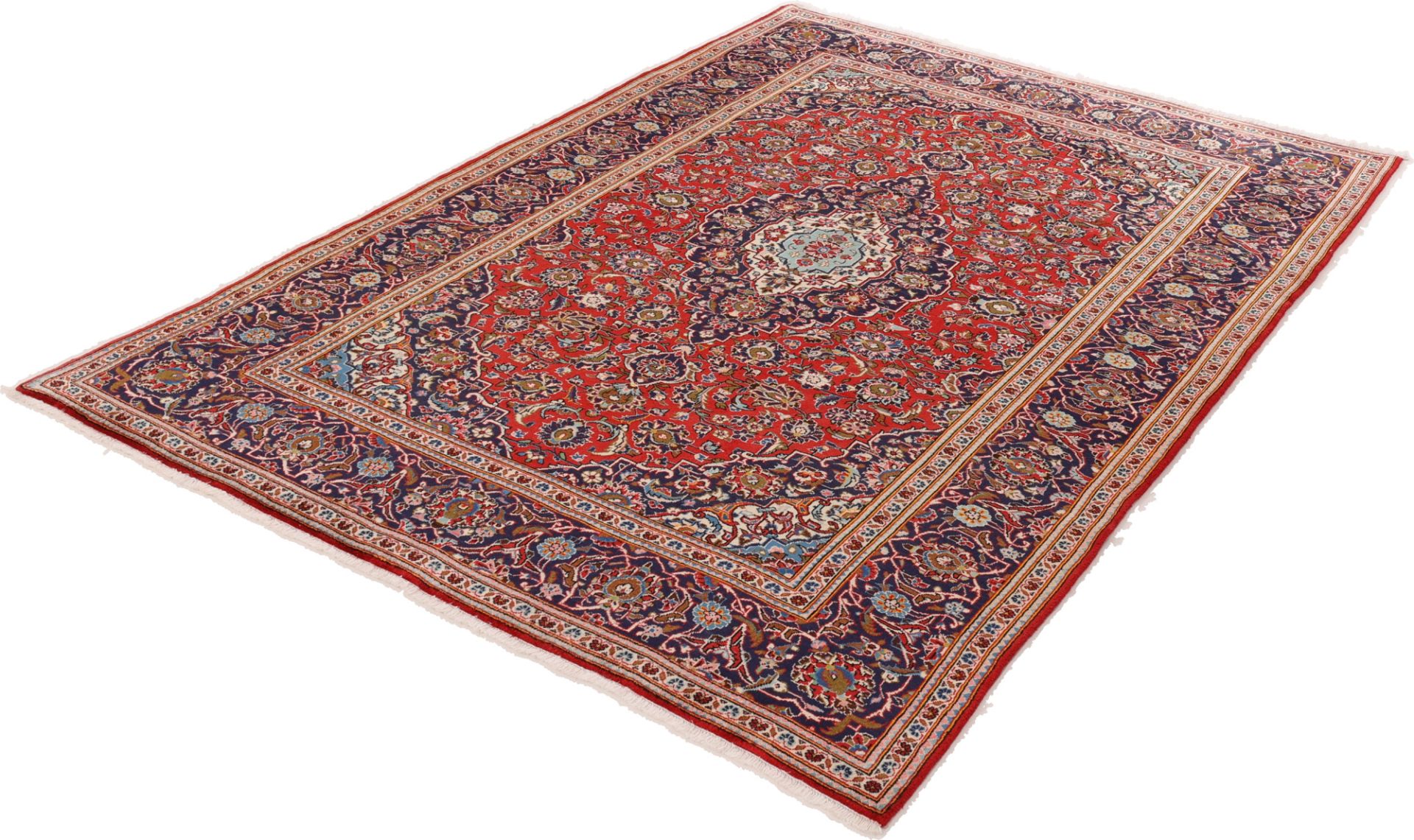 Kashan Perserteppich aus Iran, 197 × 295 cm