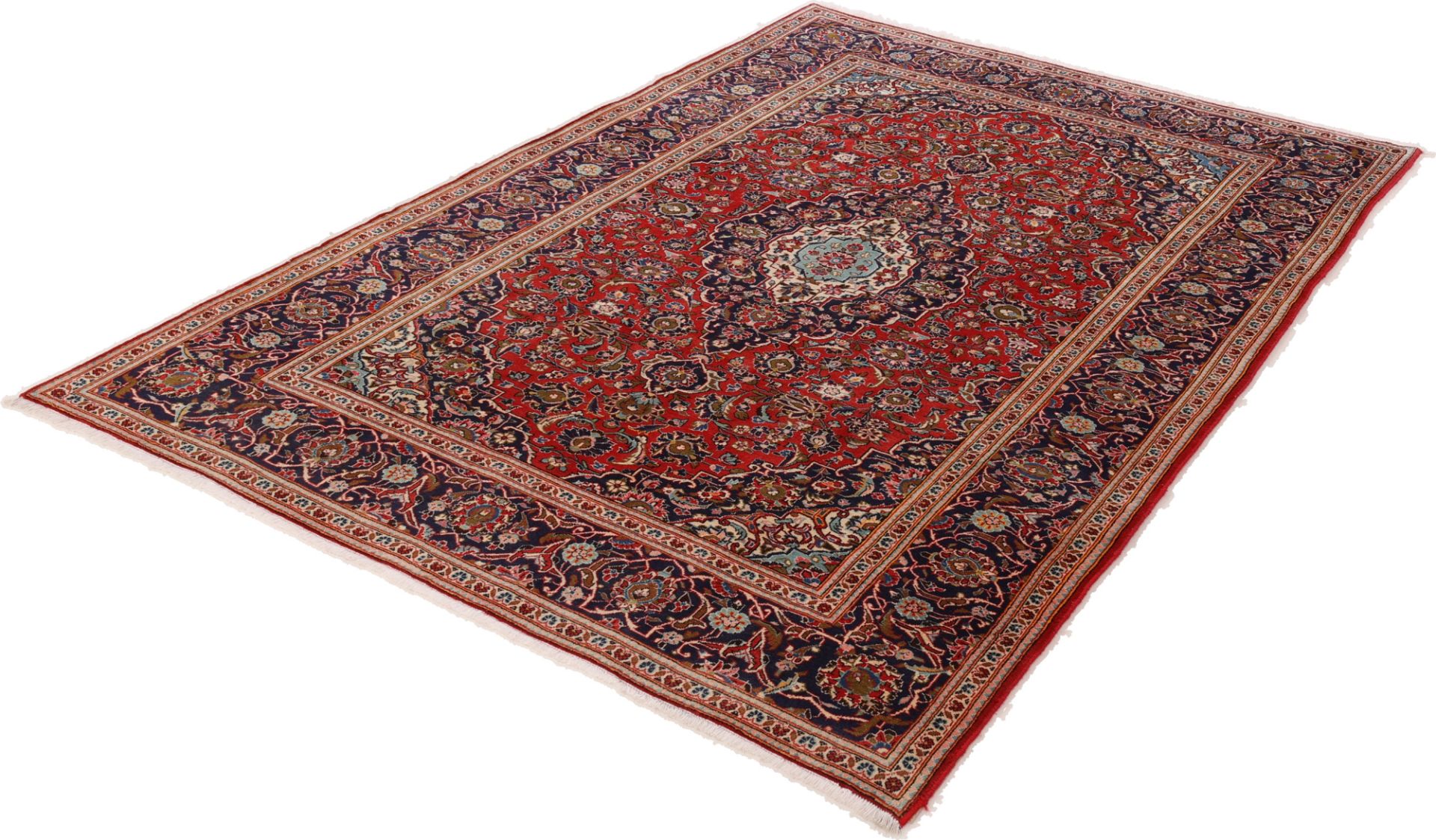Kashan Perserteppich aus Iran, 197 × 295 cm