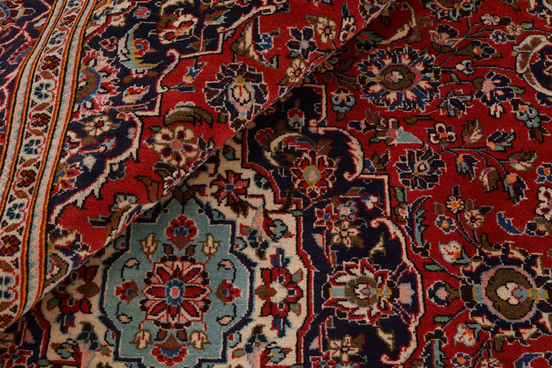 Kashan Perserteppich aus Iran, 197 × 295 cm