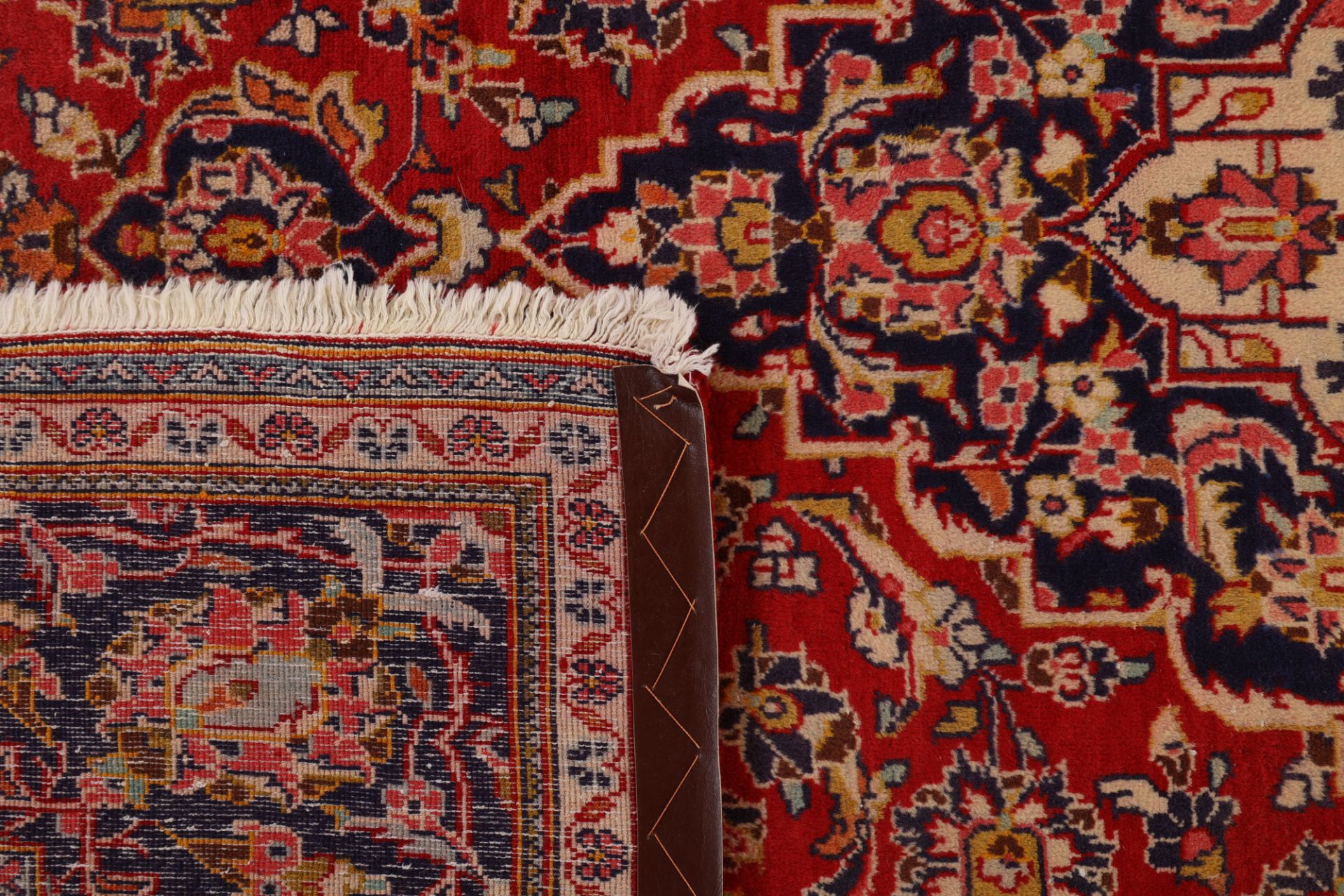 Handgeknüpfter Kashan Perserteppich, 195 × 294 cm, Wolle