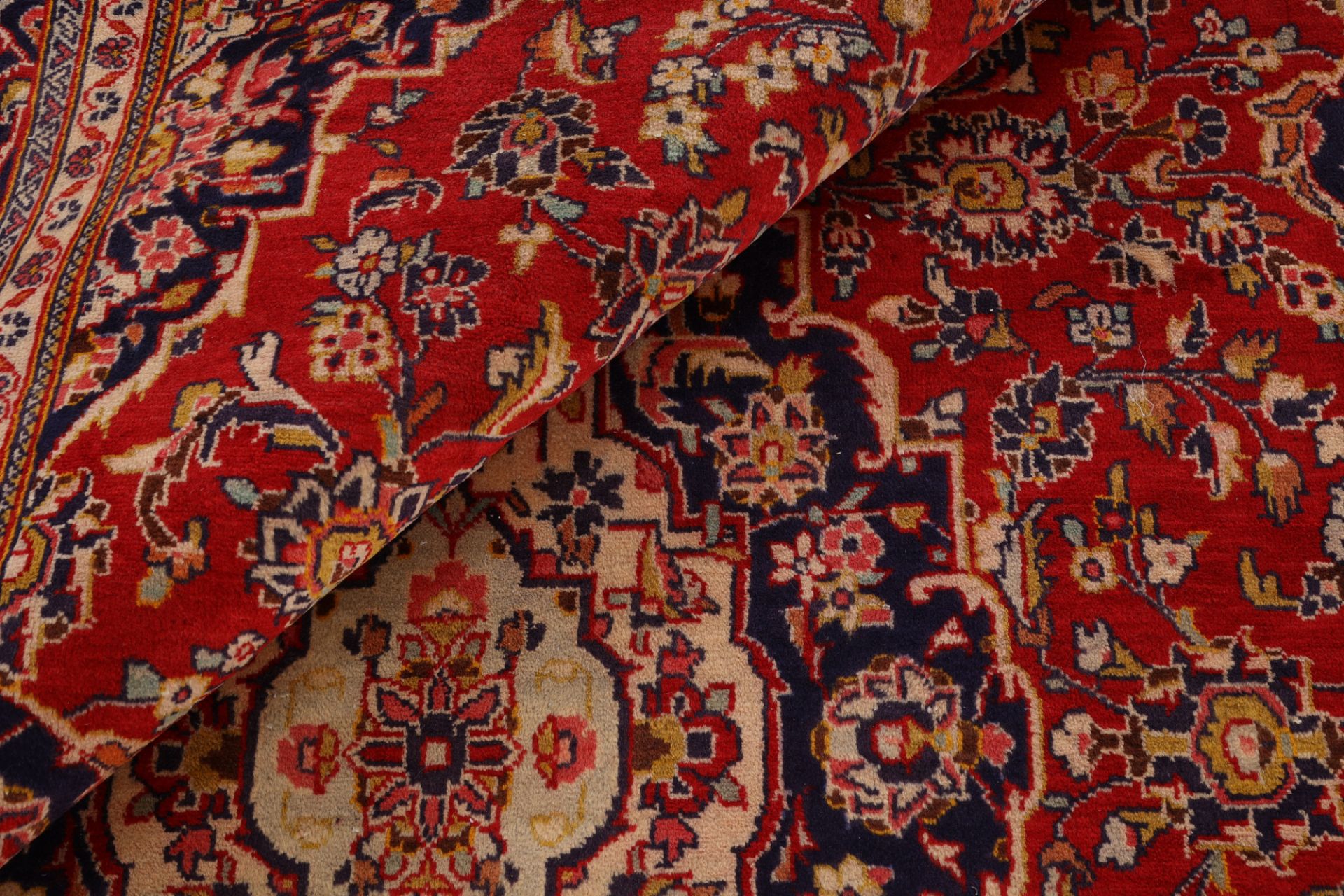 Handgeknüpfter Kashan Perserteppich, 195 × 294 cm, Wolle