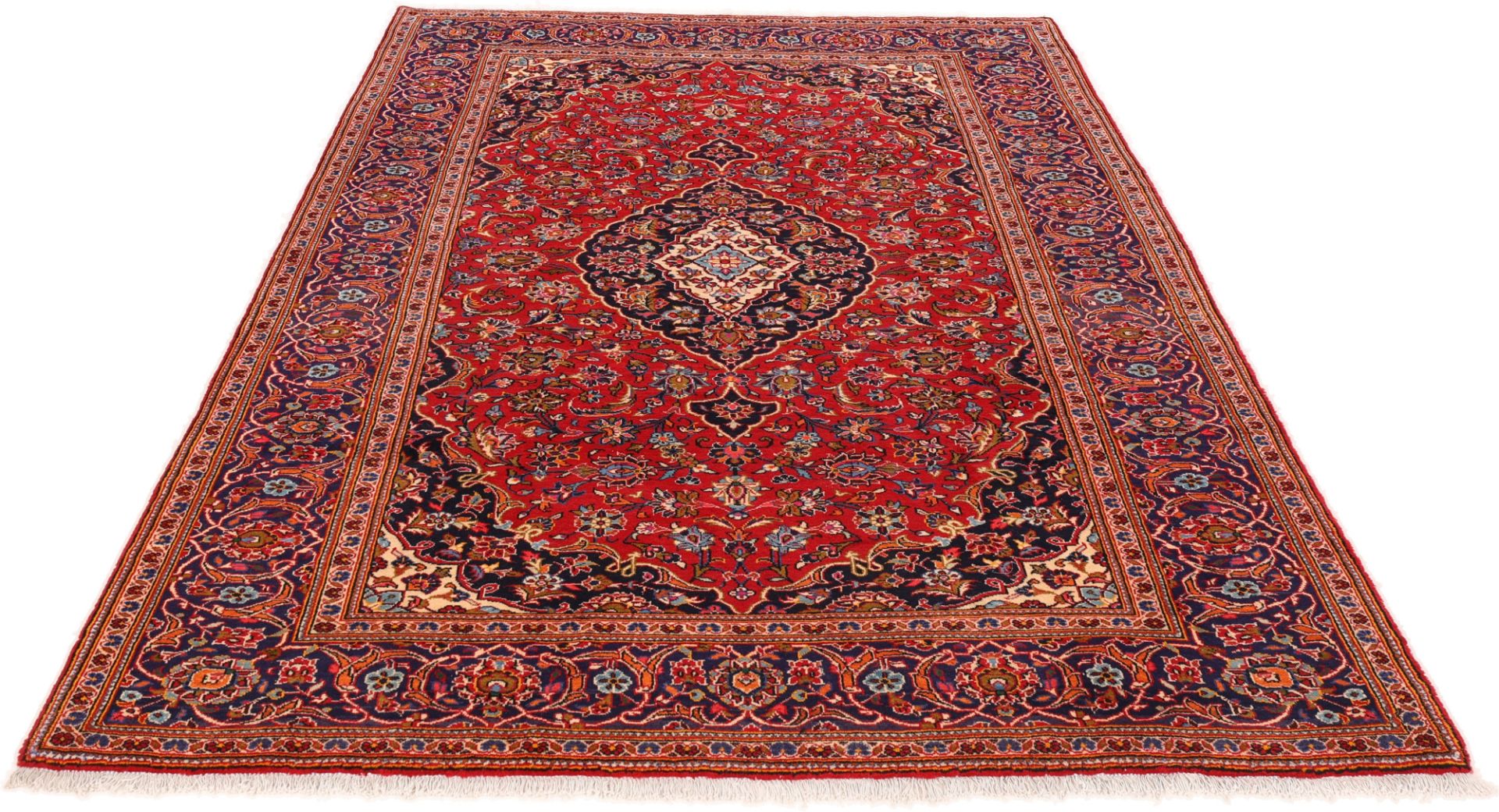 Handgeknüpfter Kashan Perserteppich, 205 × 320 cm, Wolle