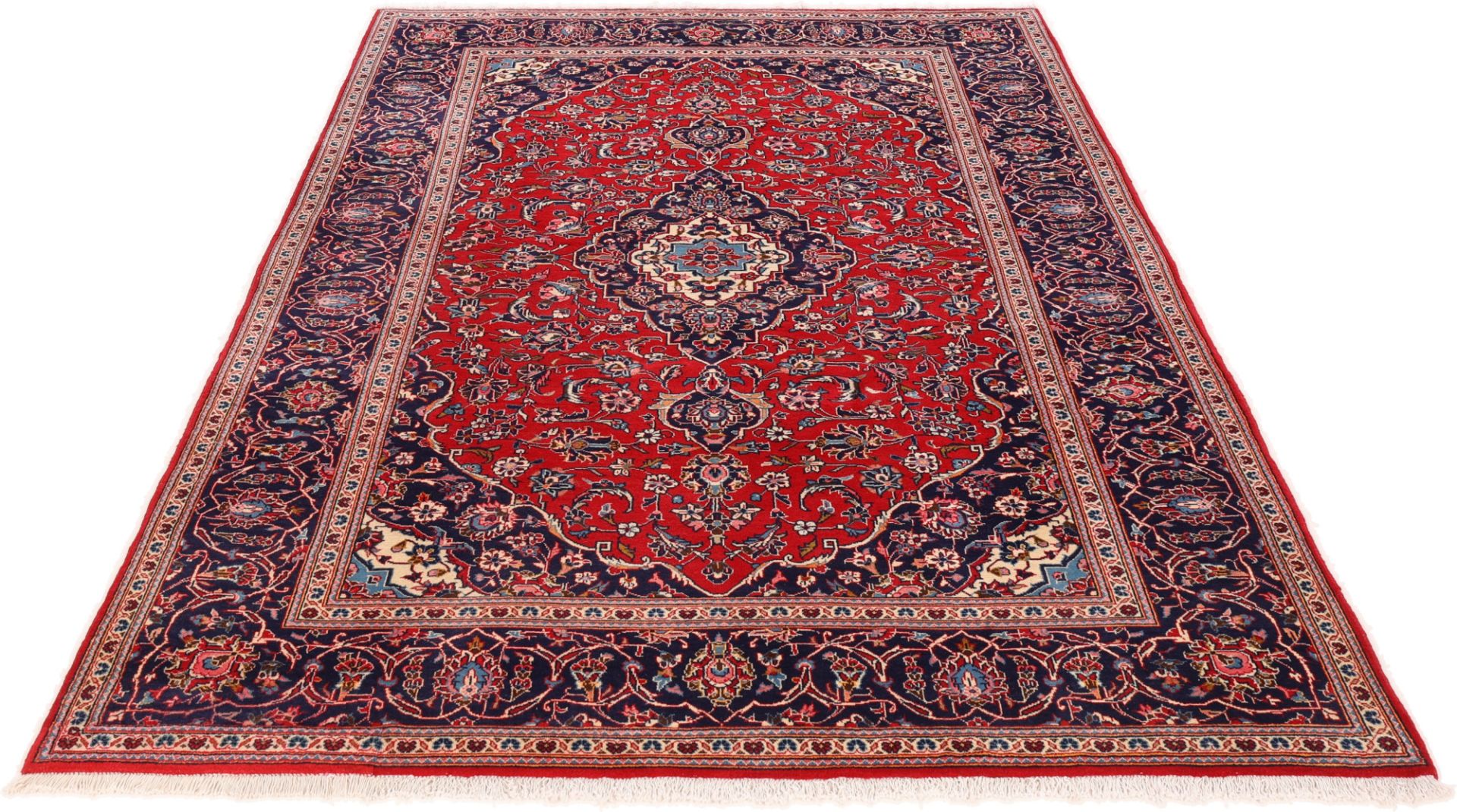 Handgeknüpfter Kashan Perserteppich, 200 × 310 cm, Wolle