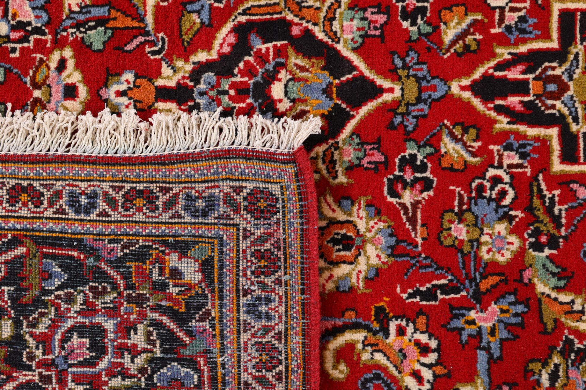 Handgeknüpfter Kashan Perserteppich, 206 × 305 cm, Wolle & Seide