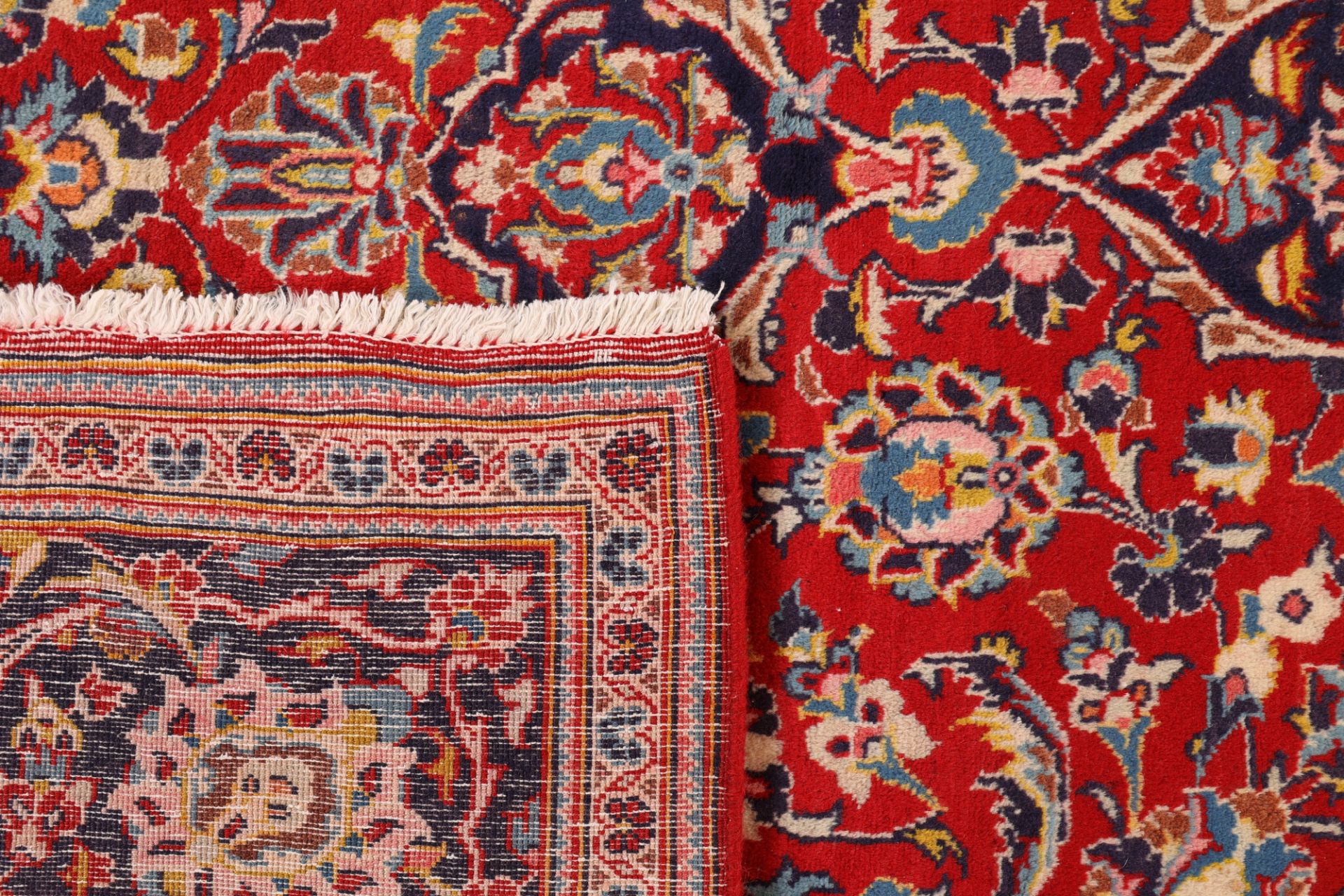 Handgeknüpfter Kashan Perserteppich, 200 × 308 cm, Wolle & Seide