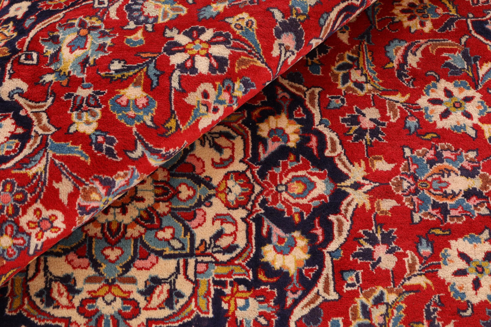 Handgeknüpfter Kashan Perserteppich, 200 × 308 cm, Wolle & Seide