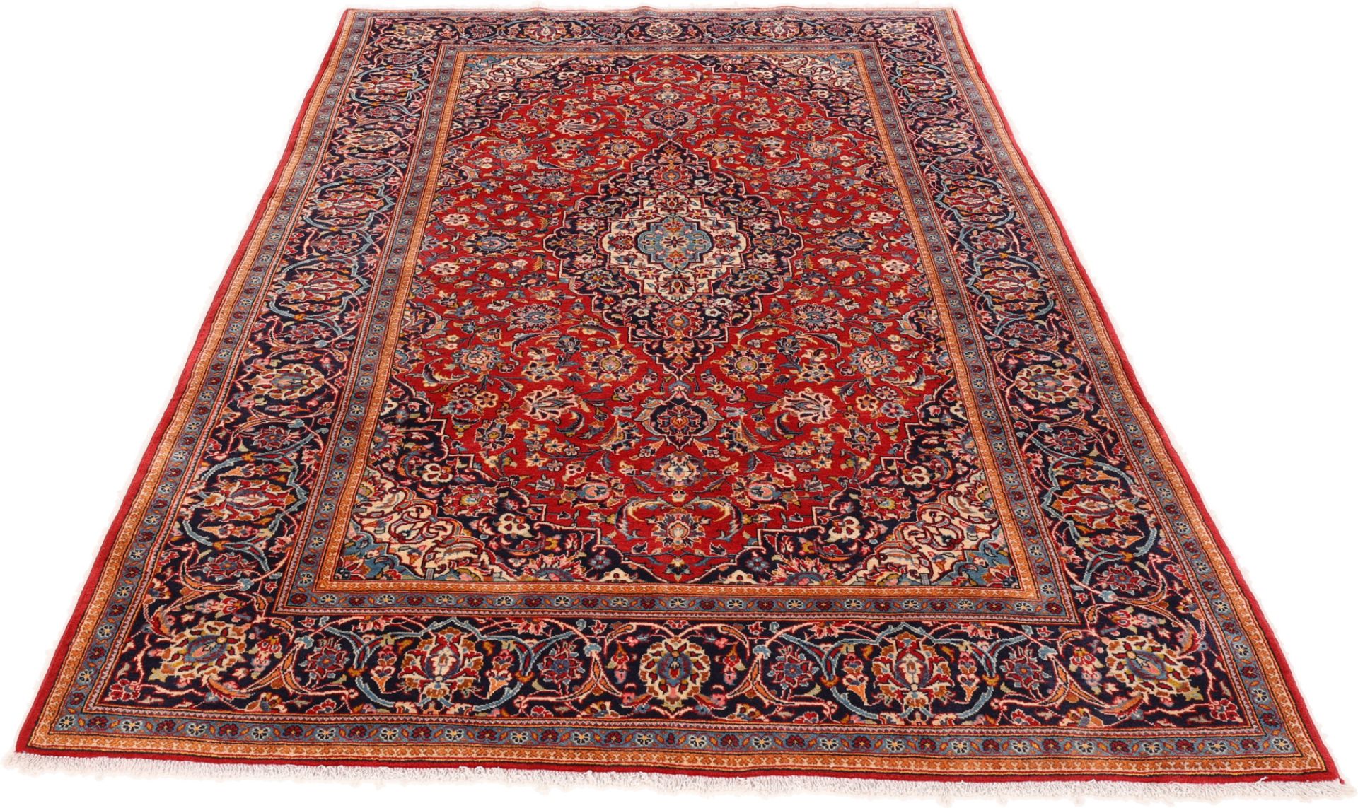 Kashan Perserteppich 195 × 325 cm aus Wolle, handgeknüpft