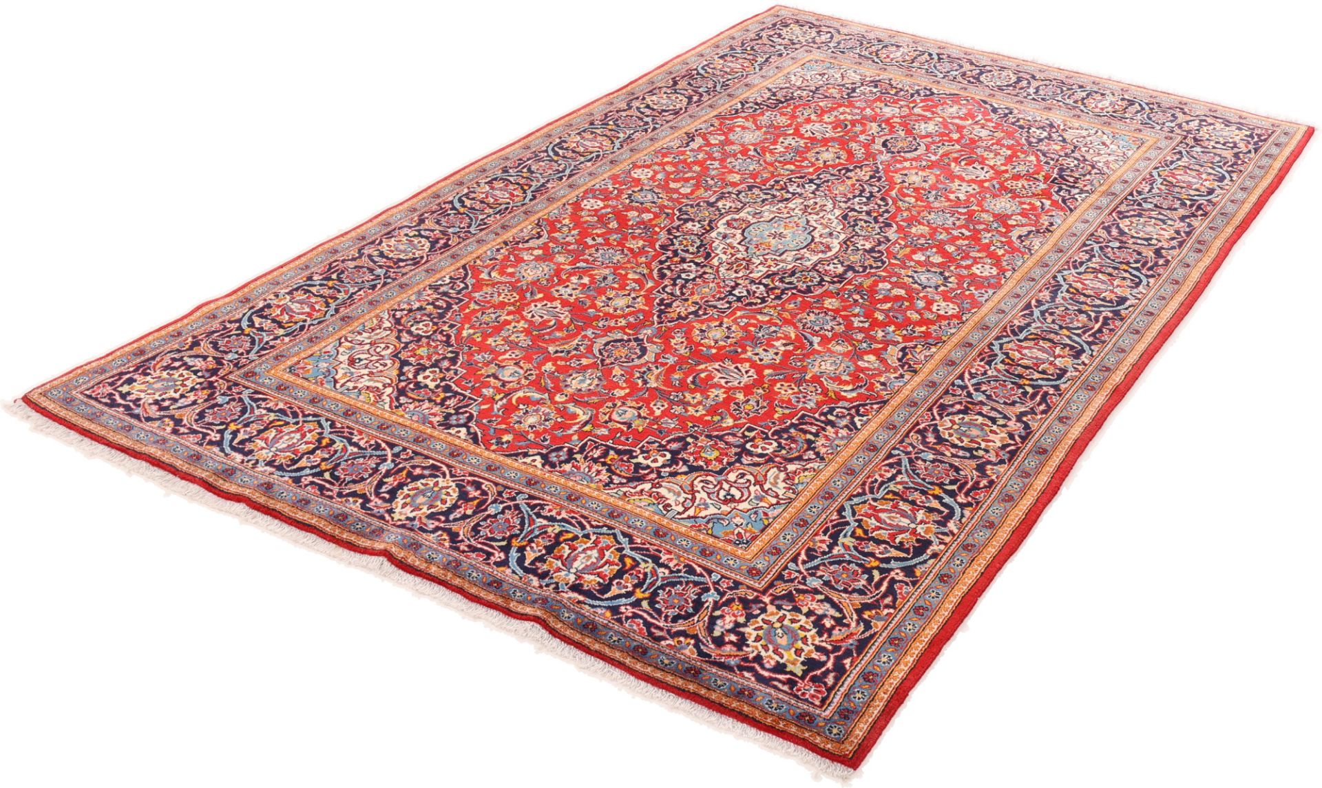 Kashan Perserteppich 195 × 325 cm aus Wolle, handgeknüpft