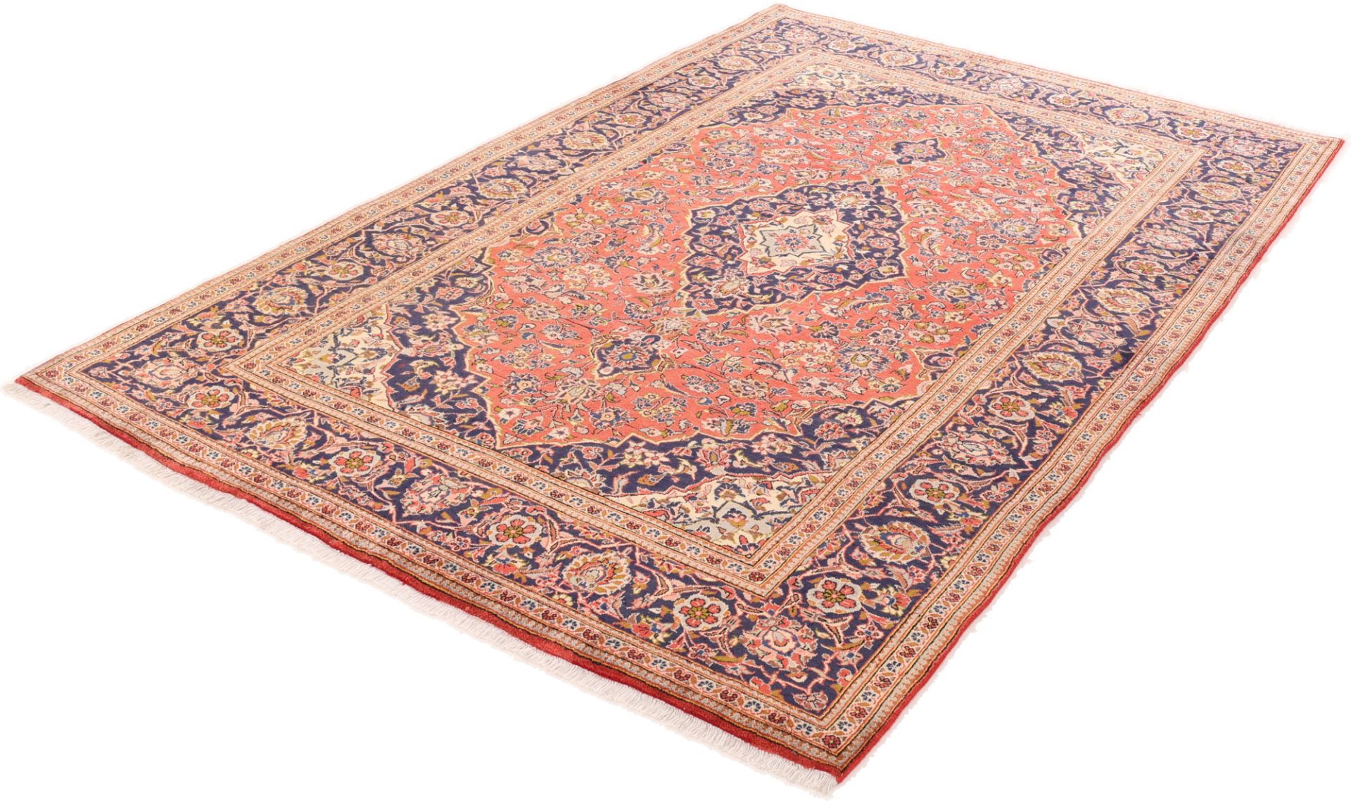 Handgeknüpfter Kashan Perserteppich, 195 × 304 cm, Wolle