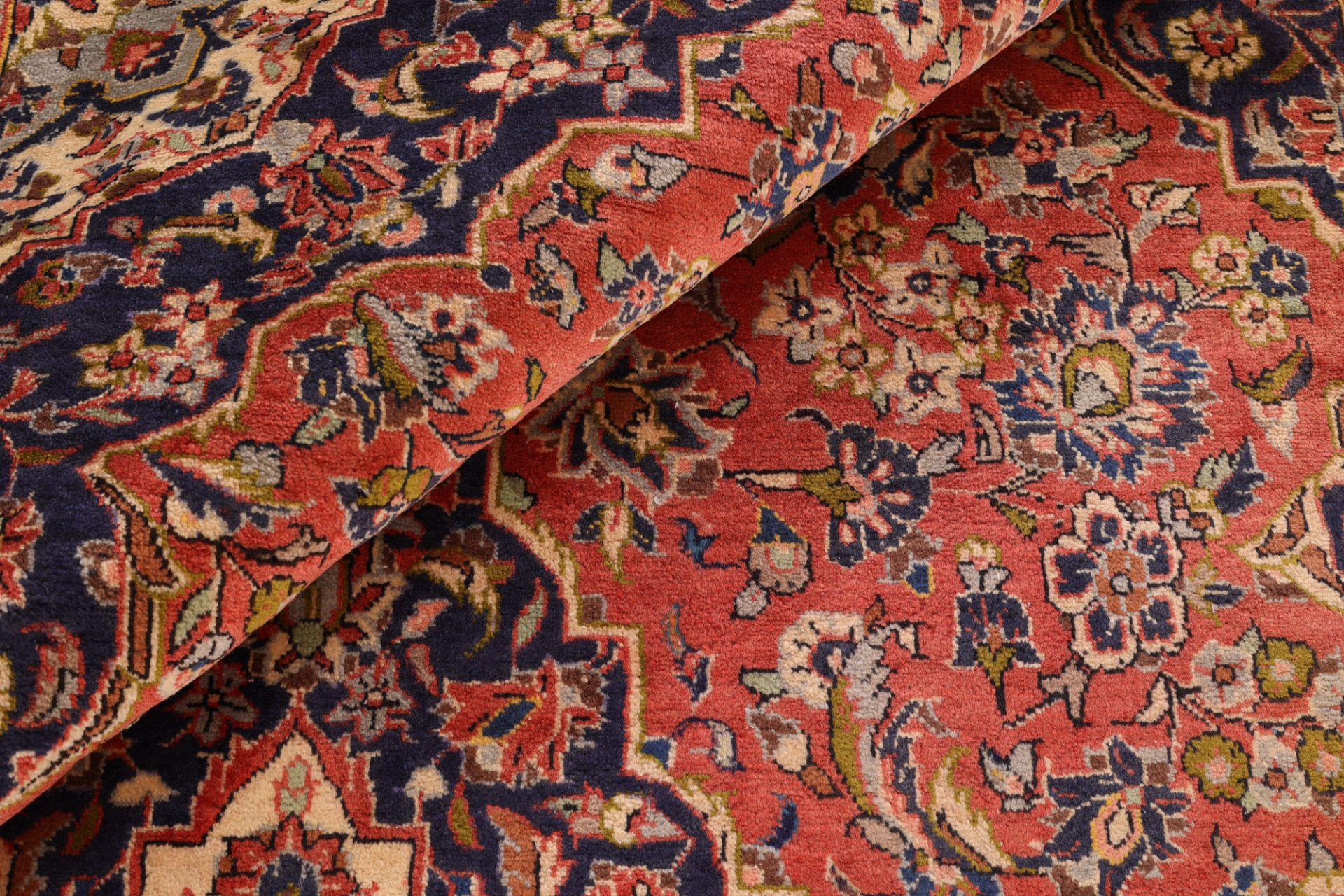 Handgeknüpfter Kashan Perserteppich, 195 × 304 cm, Wolle