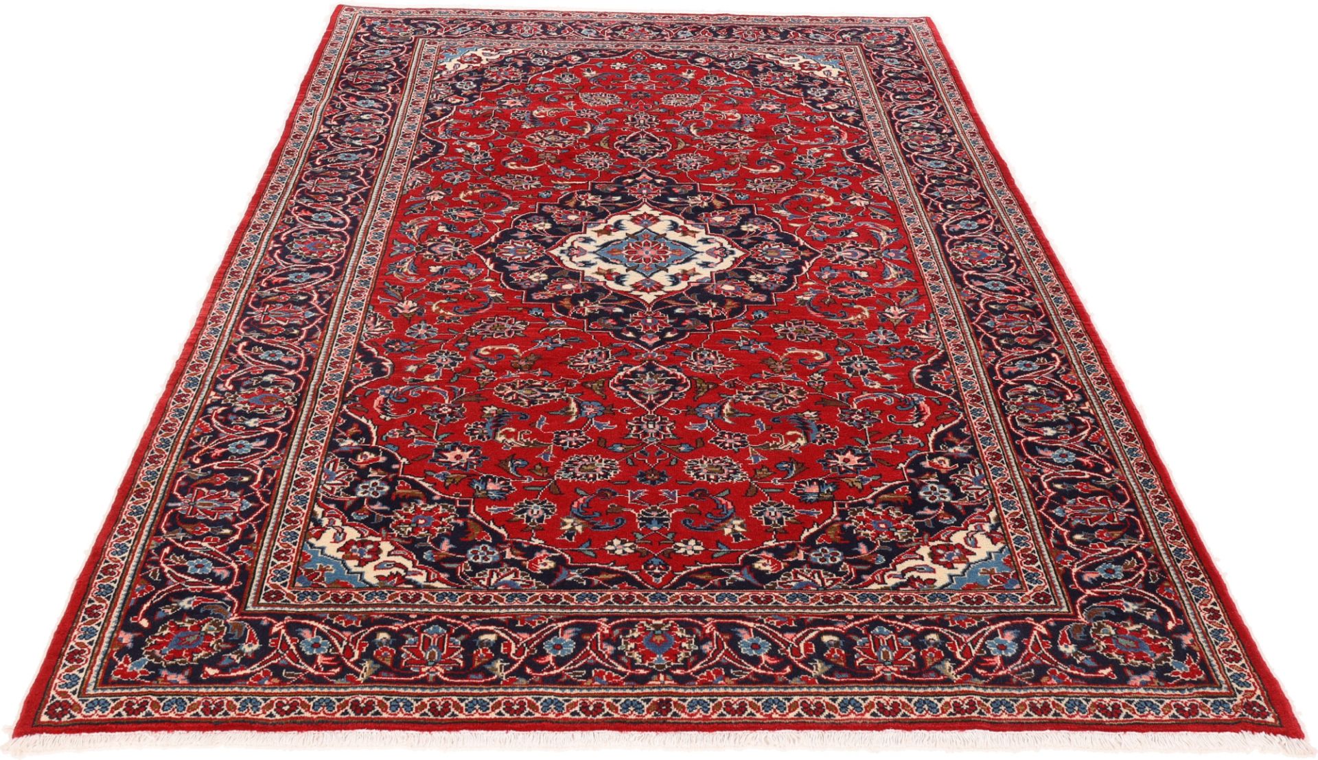 Kashan Perserteppich 195 × 301 cm aus Wolle, handgeknüpft