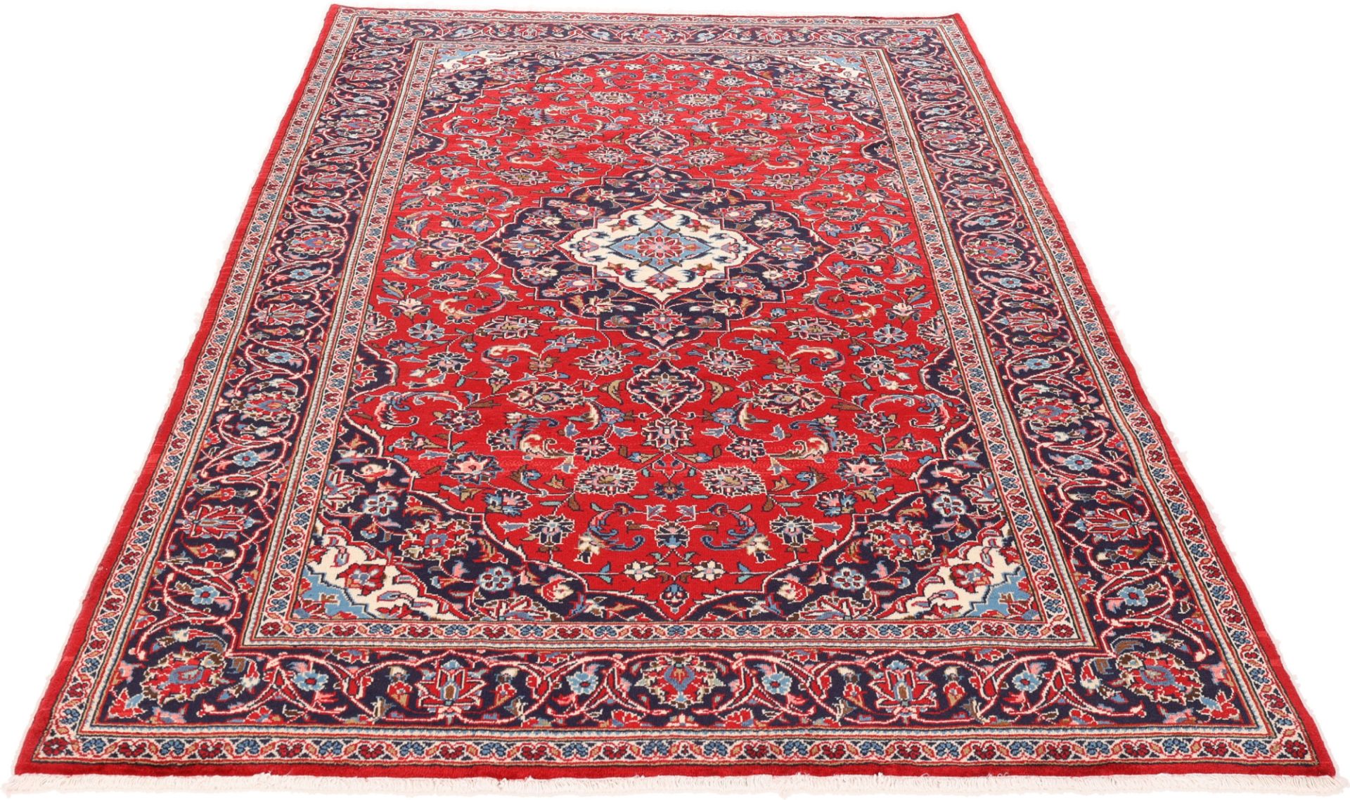Kashan Perserteppich 195 × 301 cm aus Wolle, handgeknüpft