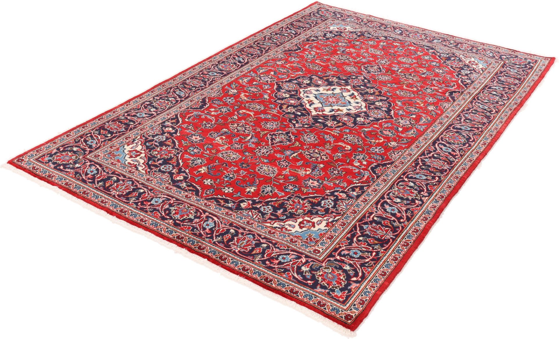 Kashan Perserteppich 195 × 301 cm aus Wolle, handgeknüpft