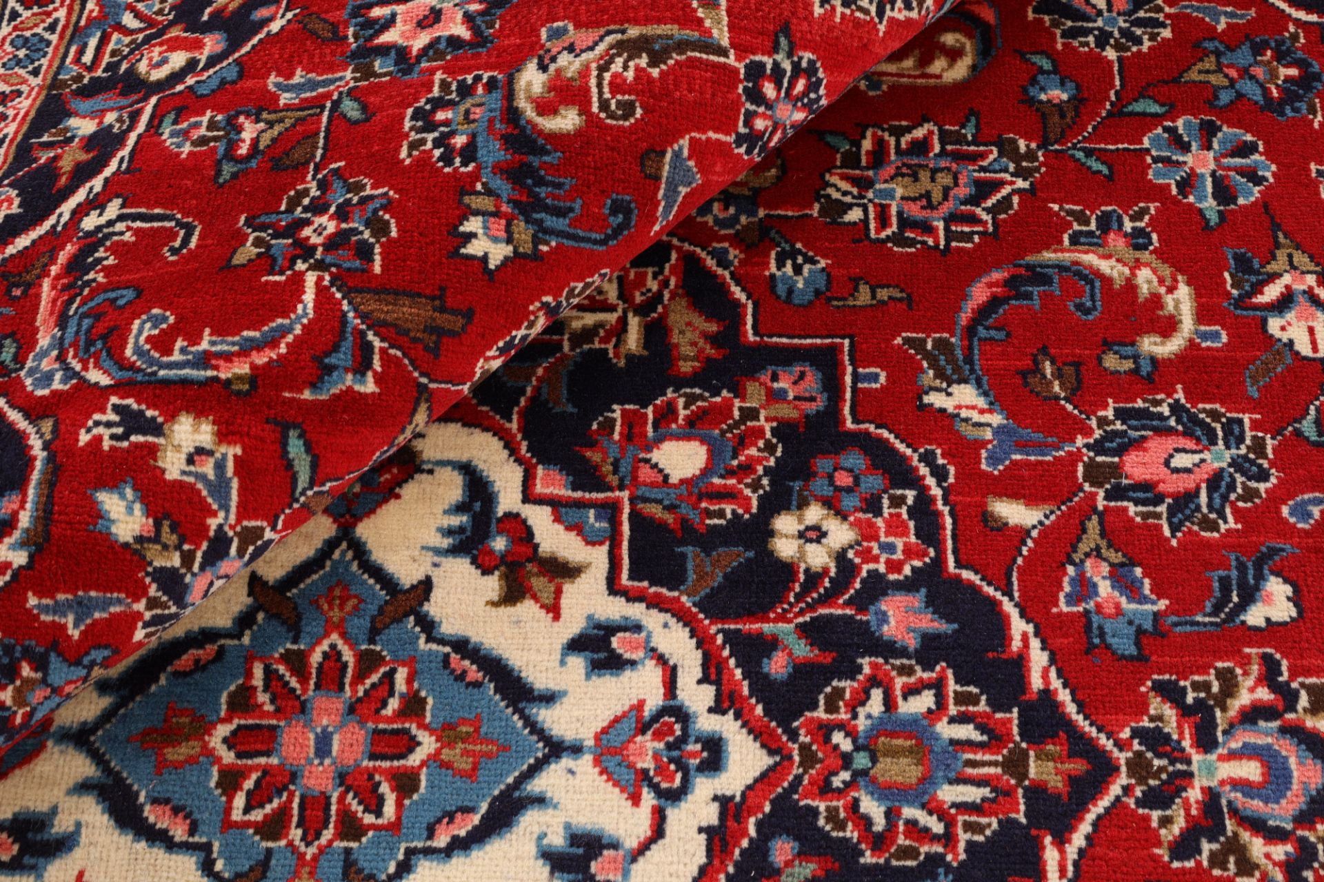 Kashan Perserteppich 195 × 301 cm aus Wolle, handgeknüpft