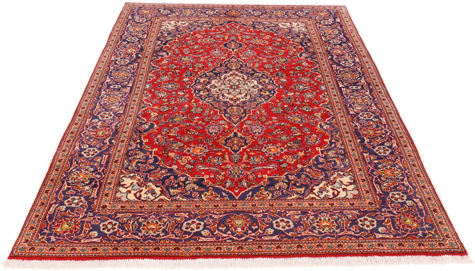 Kashan Perserteppich aus Iran, 197 × 312 cm
