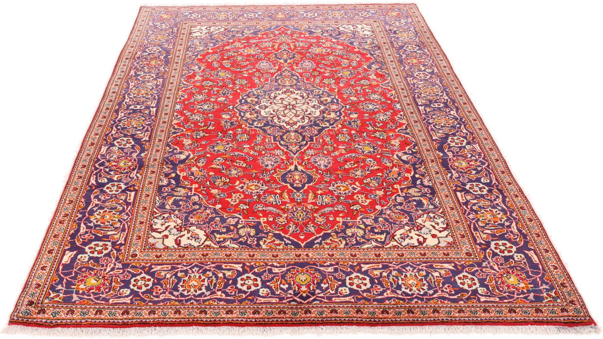 Kashan Perserteppich aus Iran, 197 × 312 cm