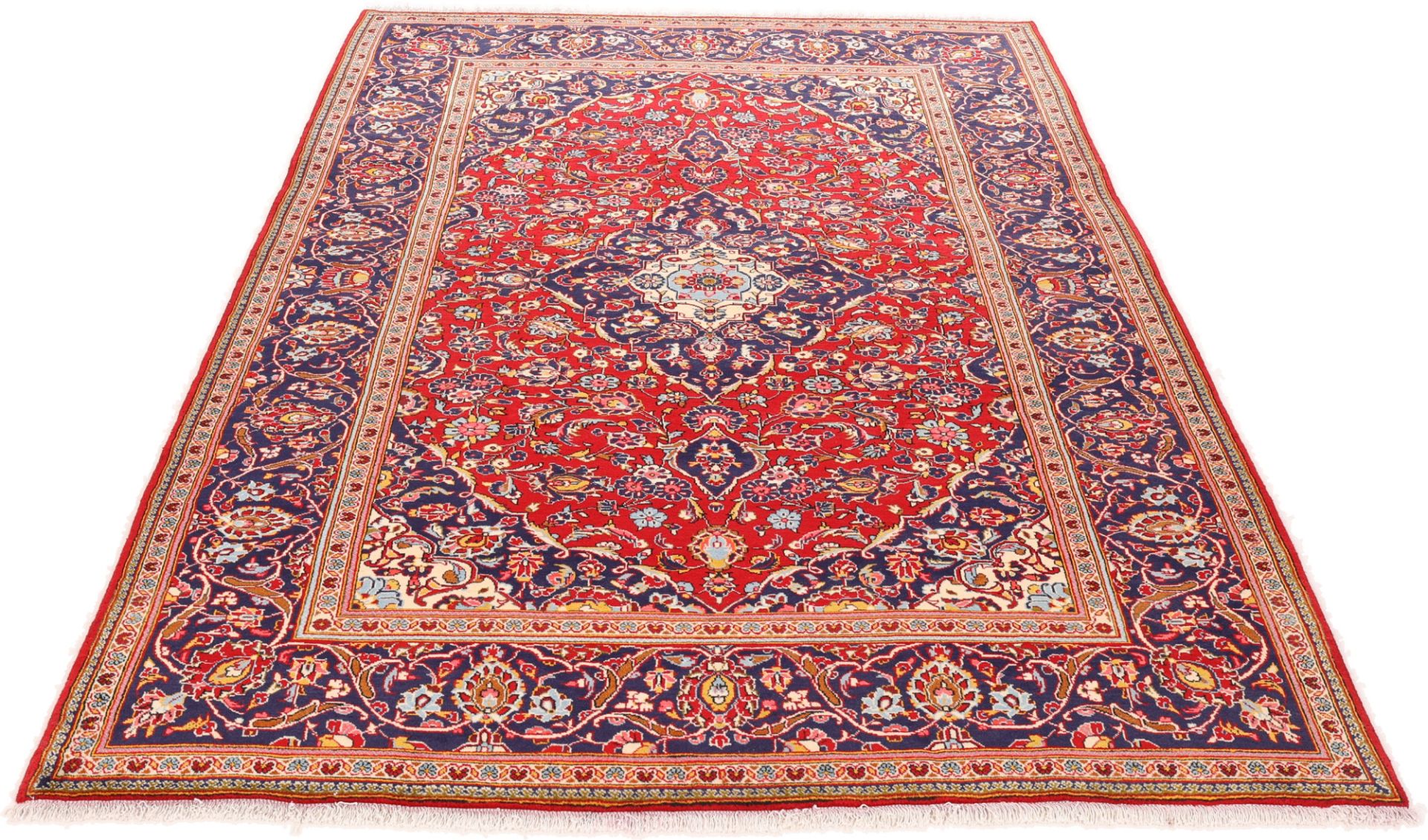 Kashan Perserteppich 195 × 300 cm aus Wolle, handgeknüpft