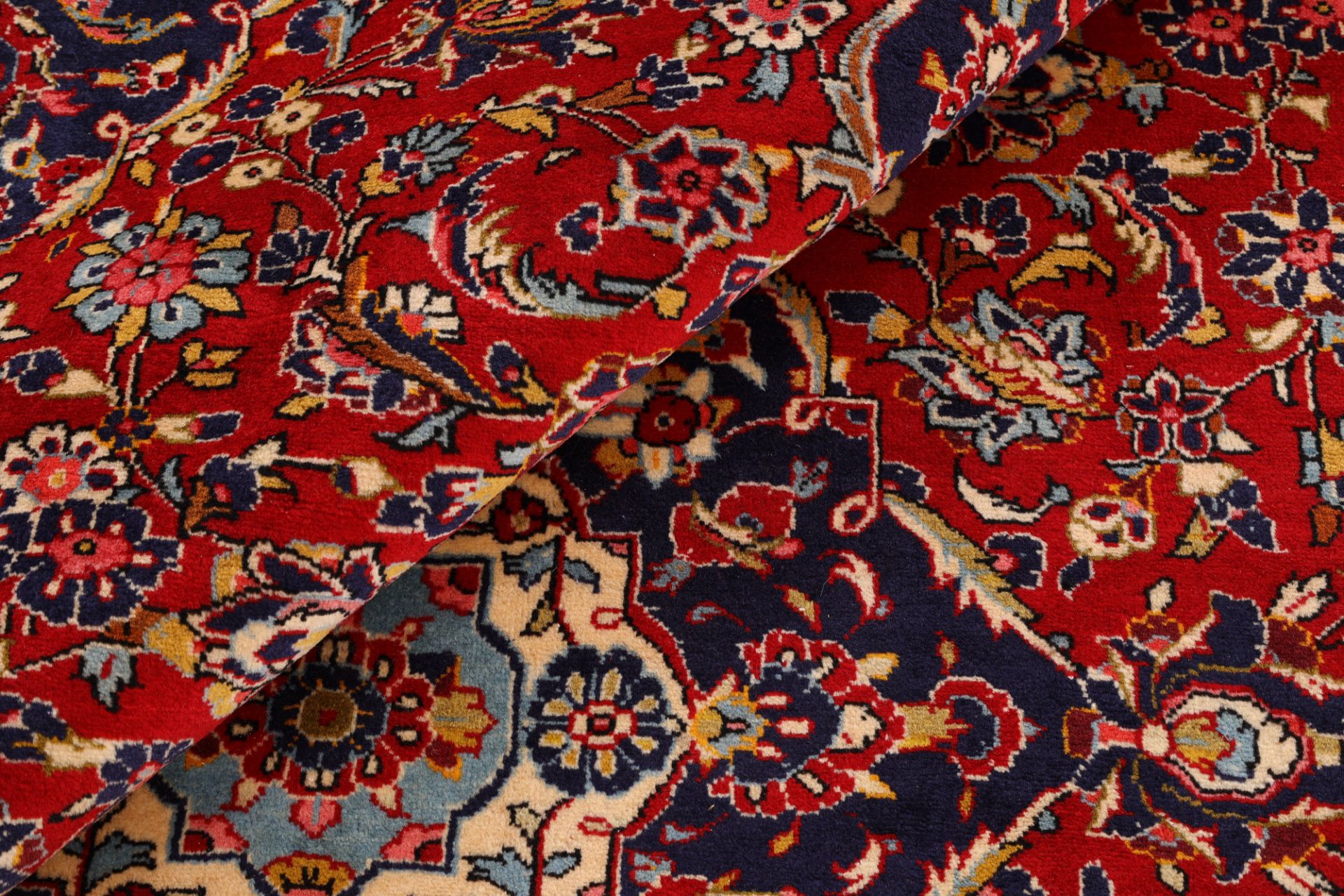 Kashan Perserteppich 195 × 300 cm aus Wolle, handgeknüpft