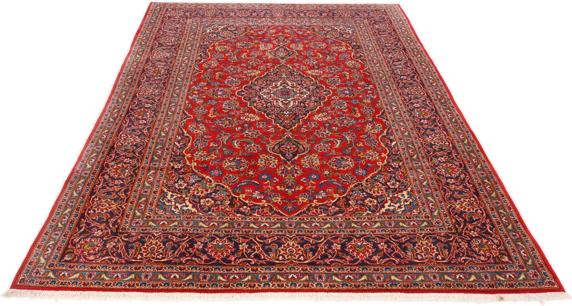 Handgeknüpfter Kashan Perserteppich, 211 × 323 cm, Wolle