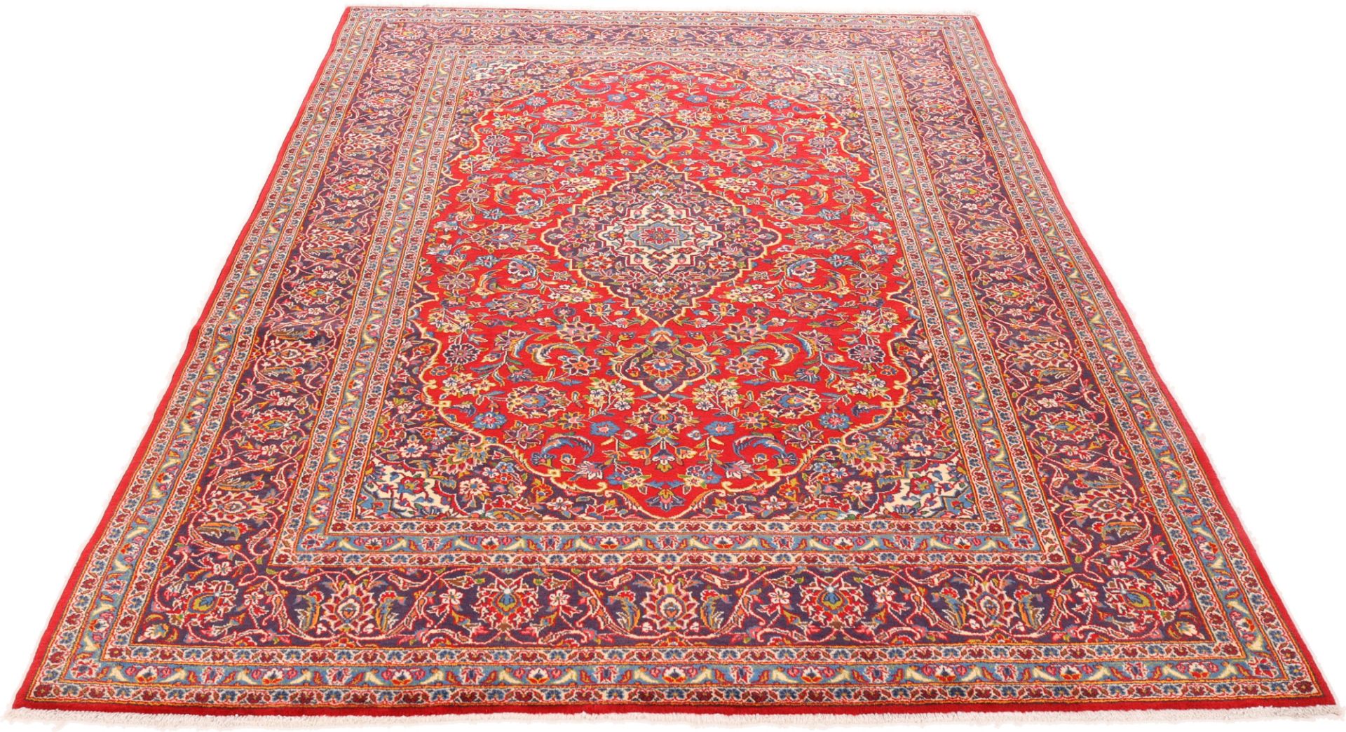 Handgeknüpfter Kashan Perserteppich, 211 × 323 cm, Wolle