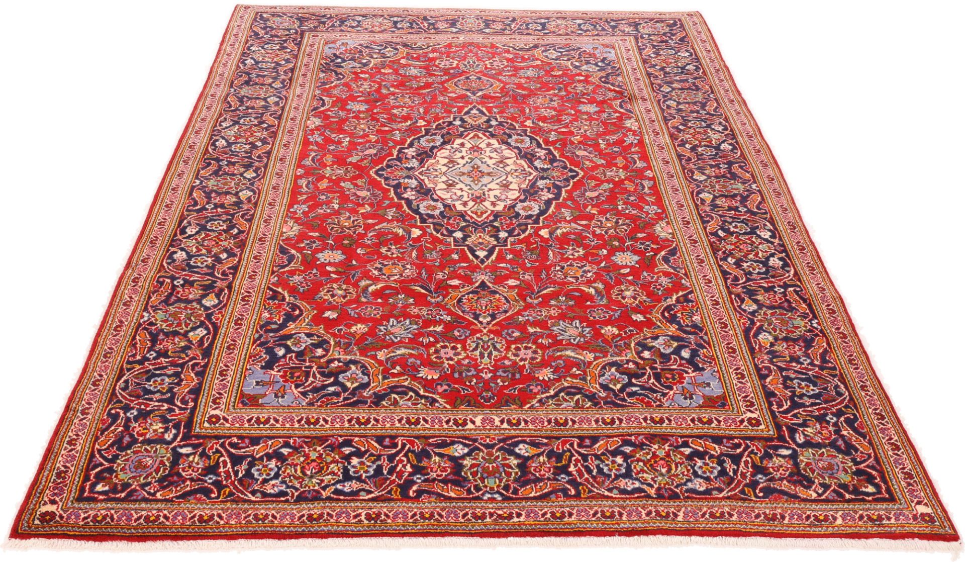 Handgeknüpfter Kashan Perserteppich, 193 × 295 cm, Wolle
