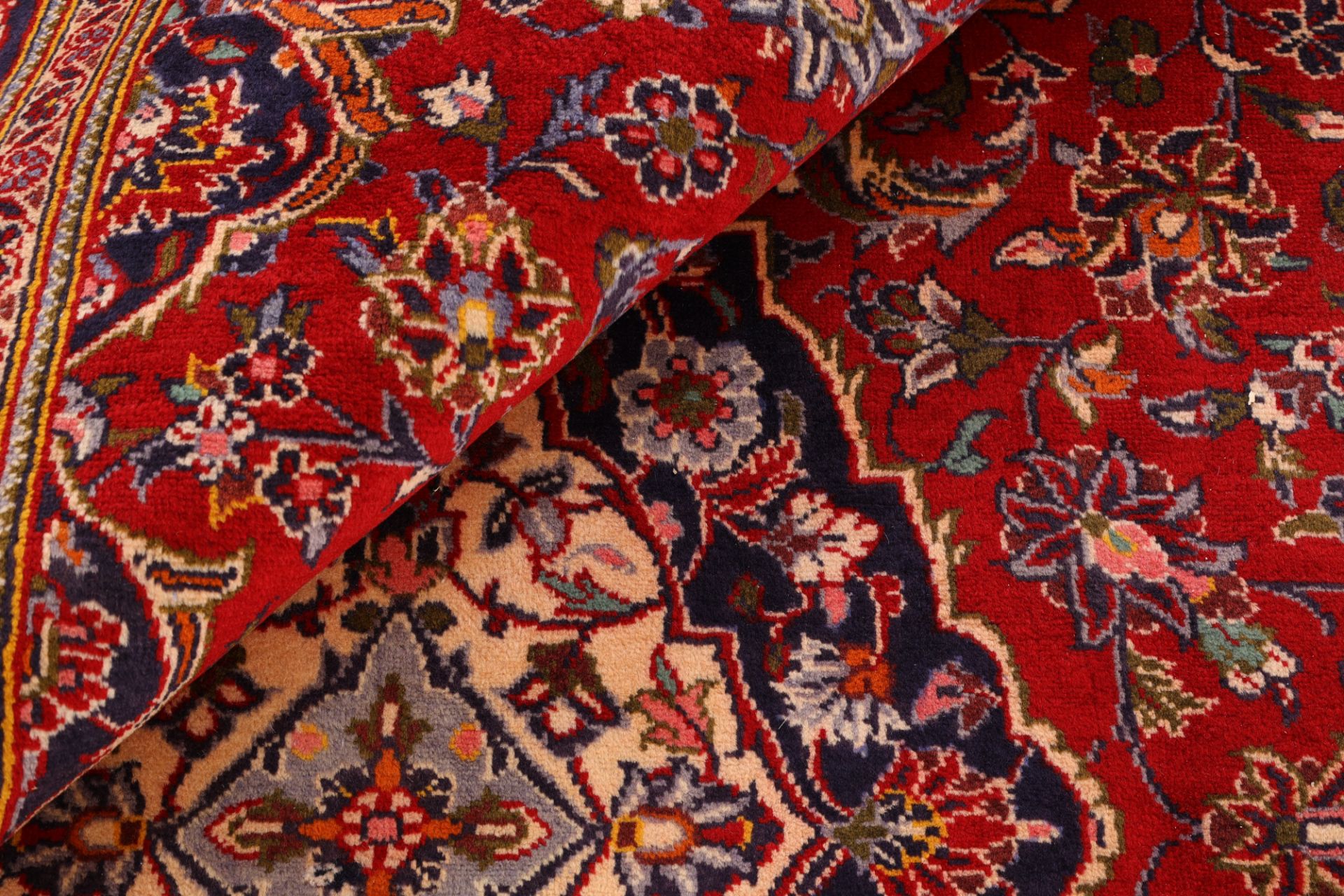Handgeknüpfter Kashan Perserteppich, 193 × 295 cm, Wolle