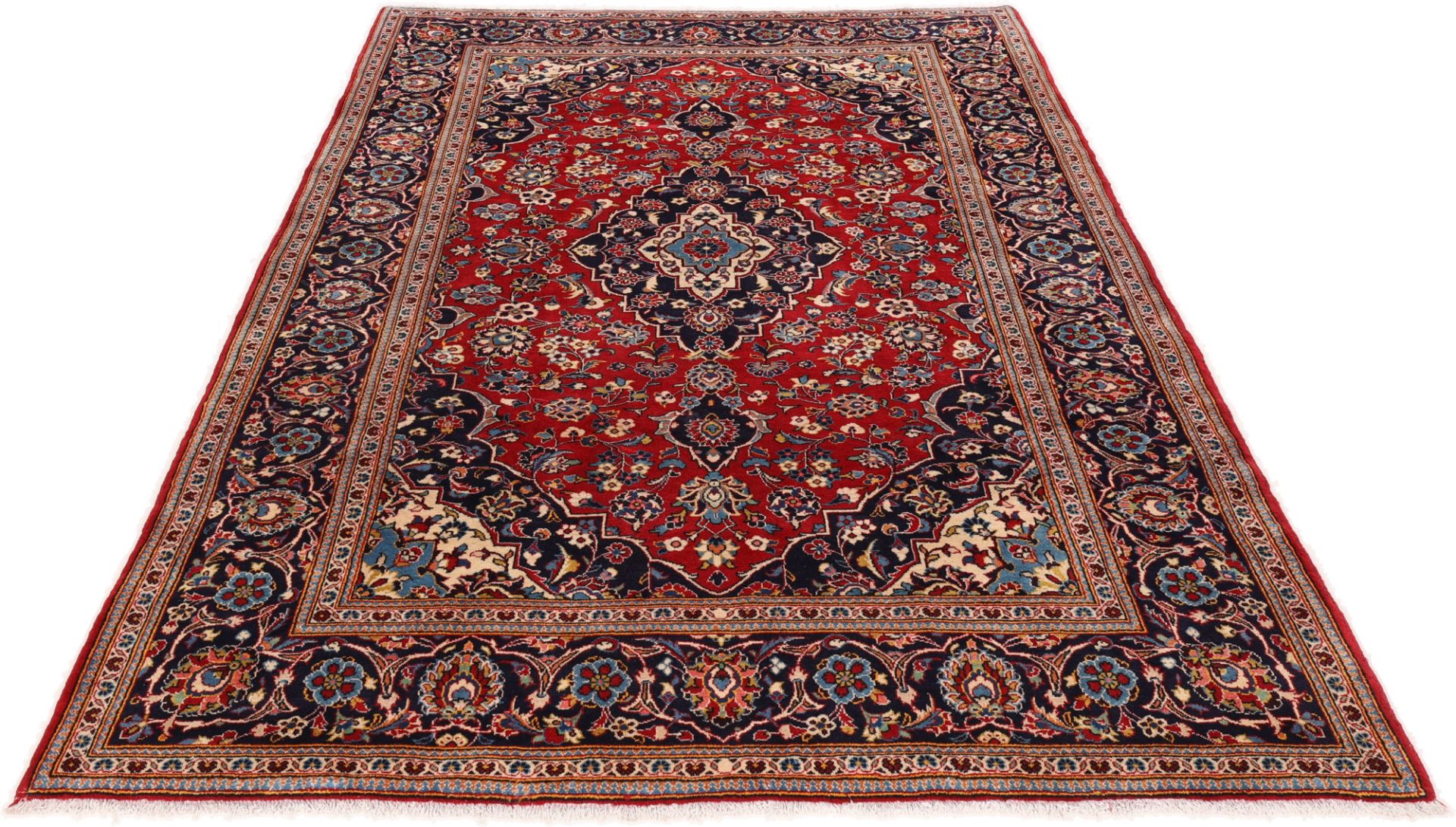 Handgeknüpfter Kashan Perserteppich 202 × 316 cm