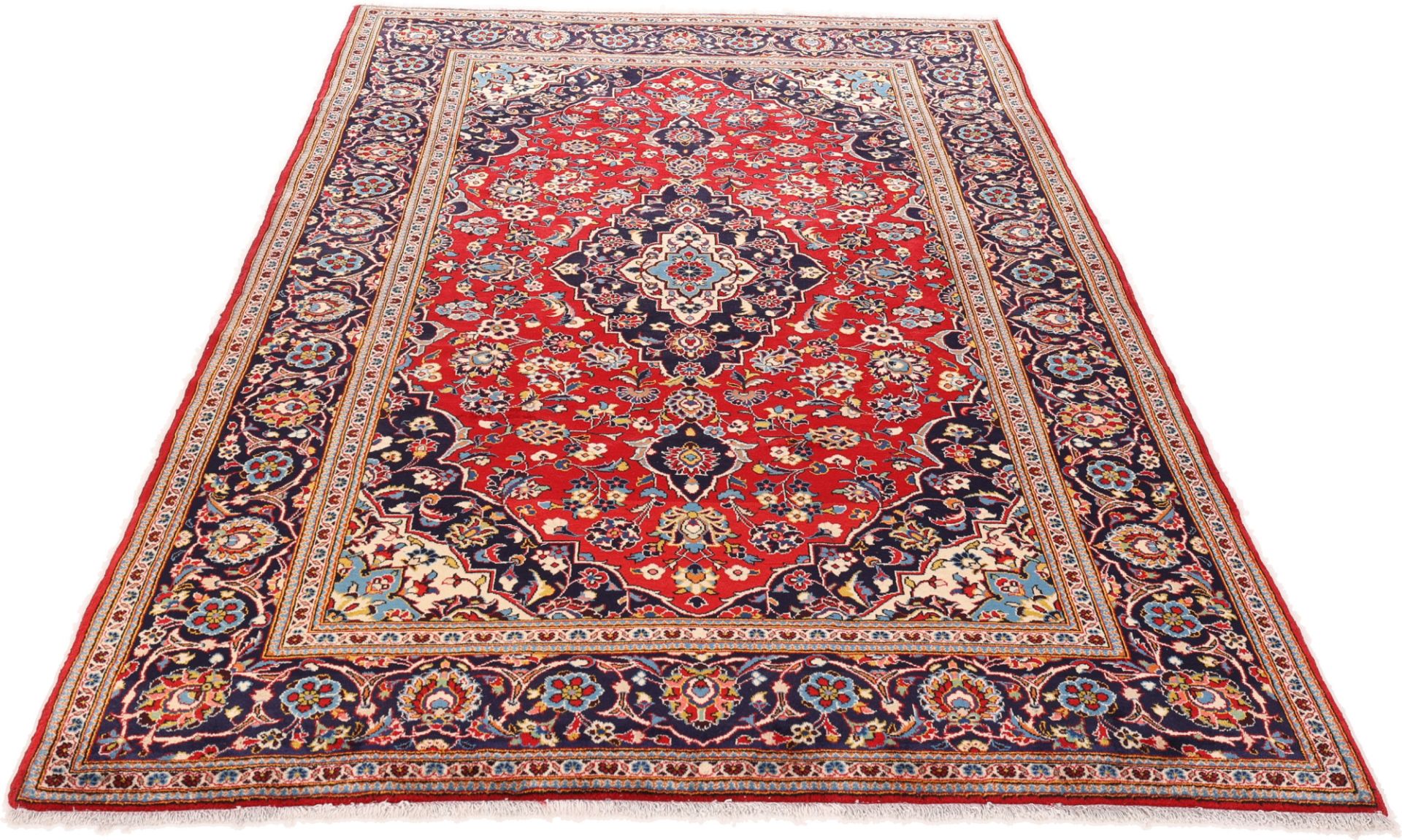 Handgeknüpfter Kashan Perserteppich 202 × 316 cm