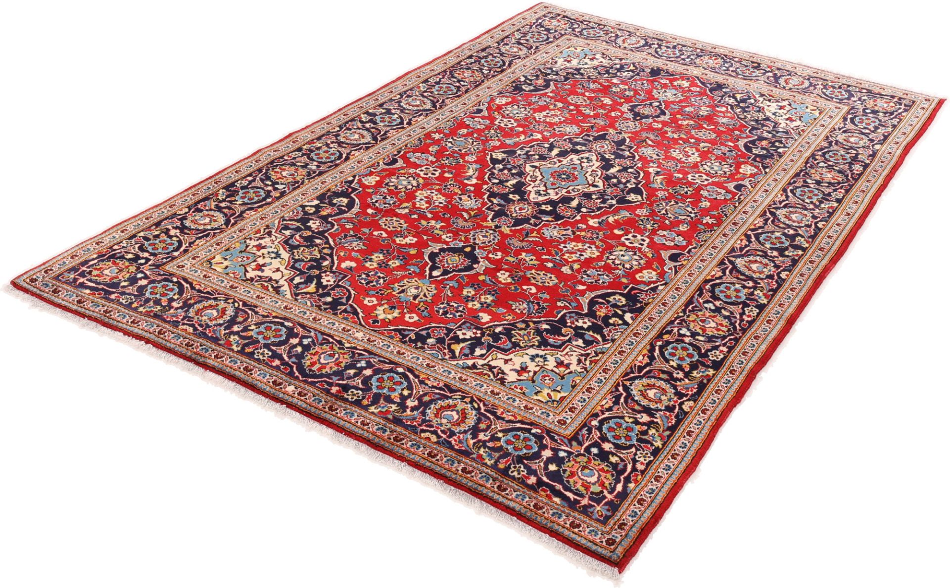 Handgeknüpfter Kashan Perserteppich 202 × 316 cm