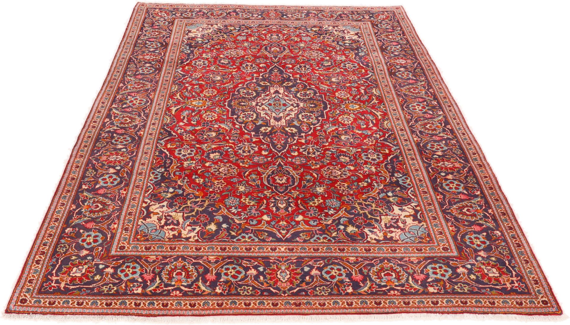 Handgeknüpfter Kashan Perserteppich, 204 × 308 cm, Wolle