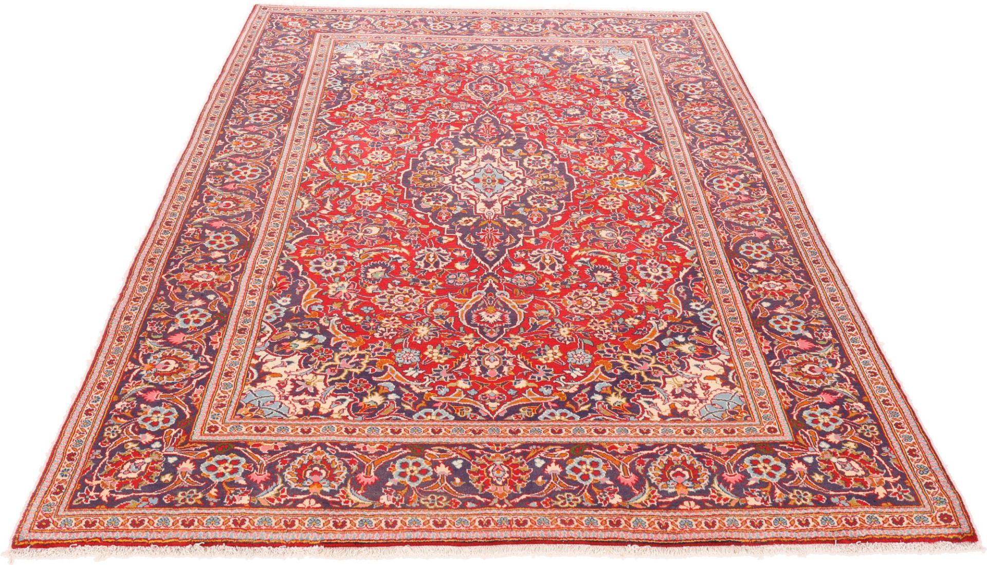 Handgeknüpfter Kashan Perserteppich, 204 × 308 cm, Wolle