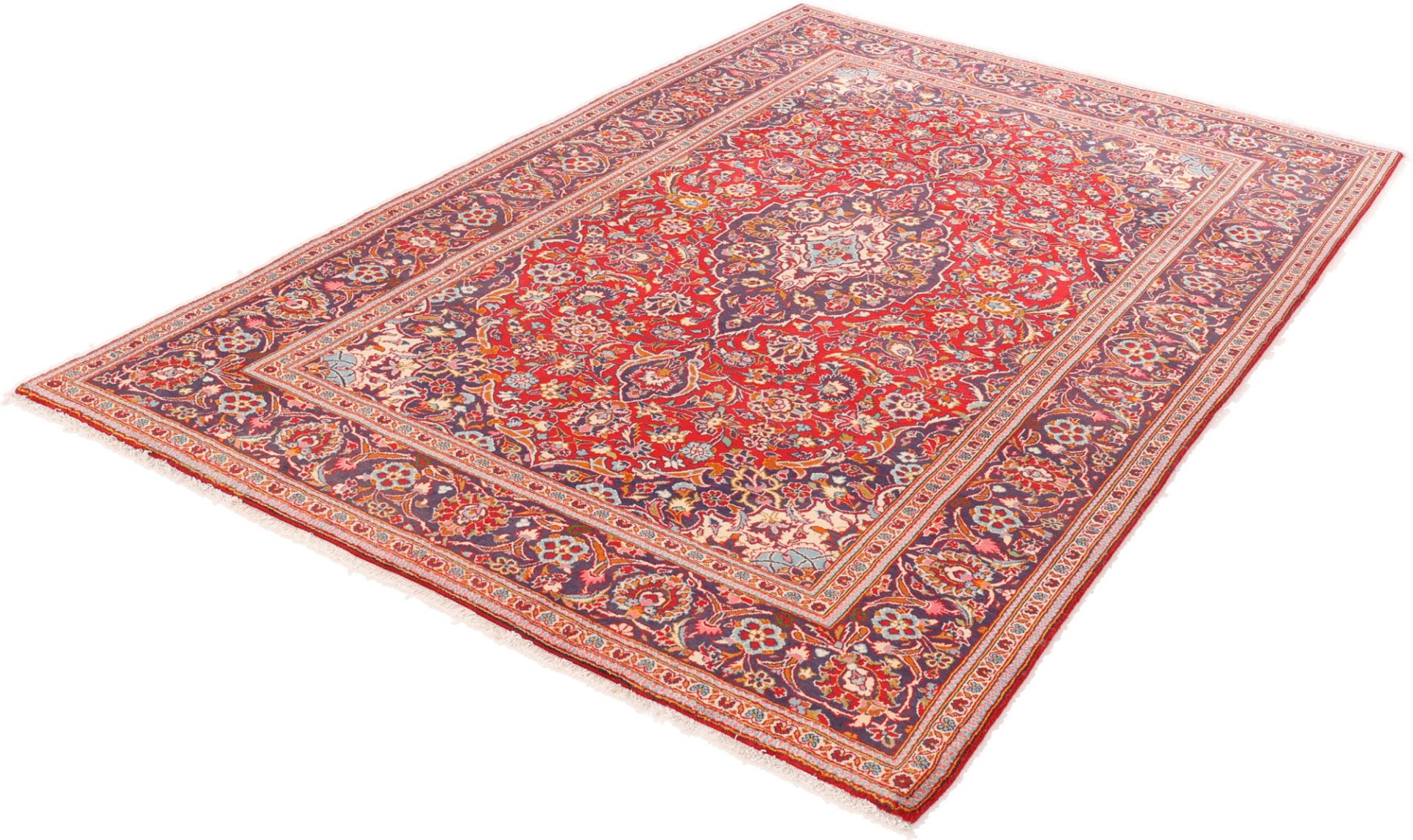 Handgeknüpfter Kashan Perserteppich, 204 × 308 cm, Wolle