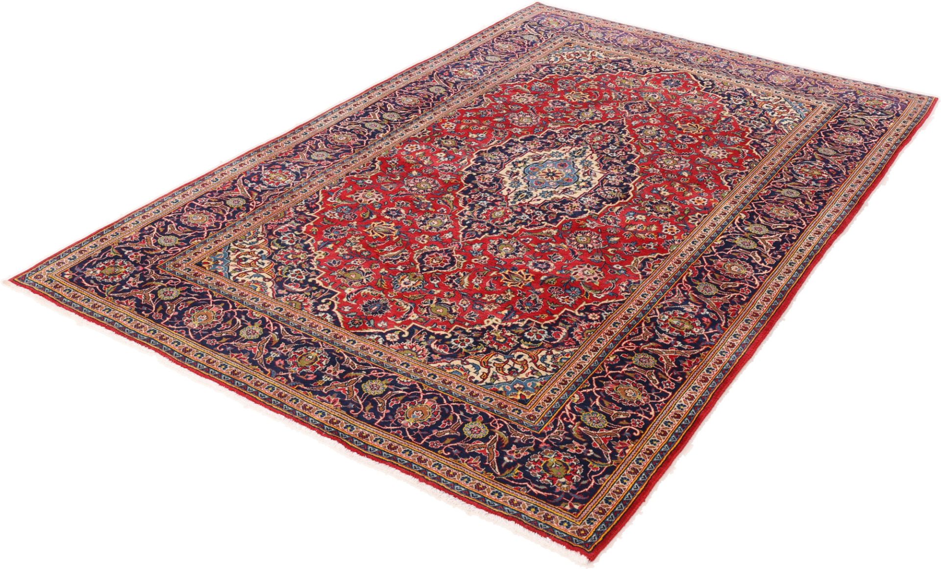 Kashan Perserteppich 200 × 310 cm aus Wolle, handgeknüpft