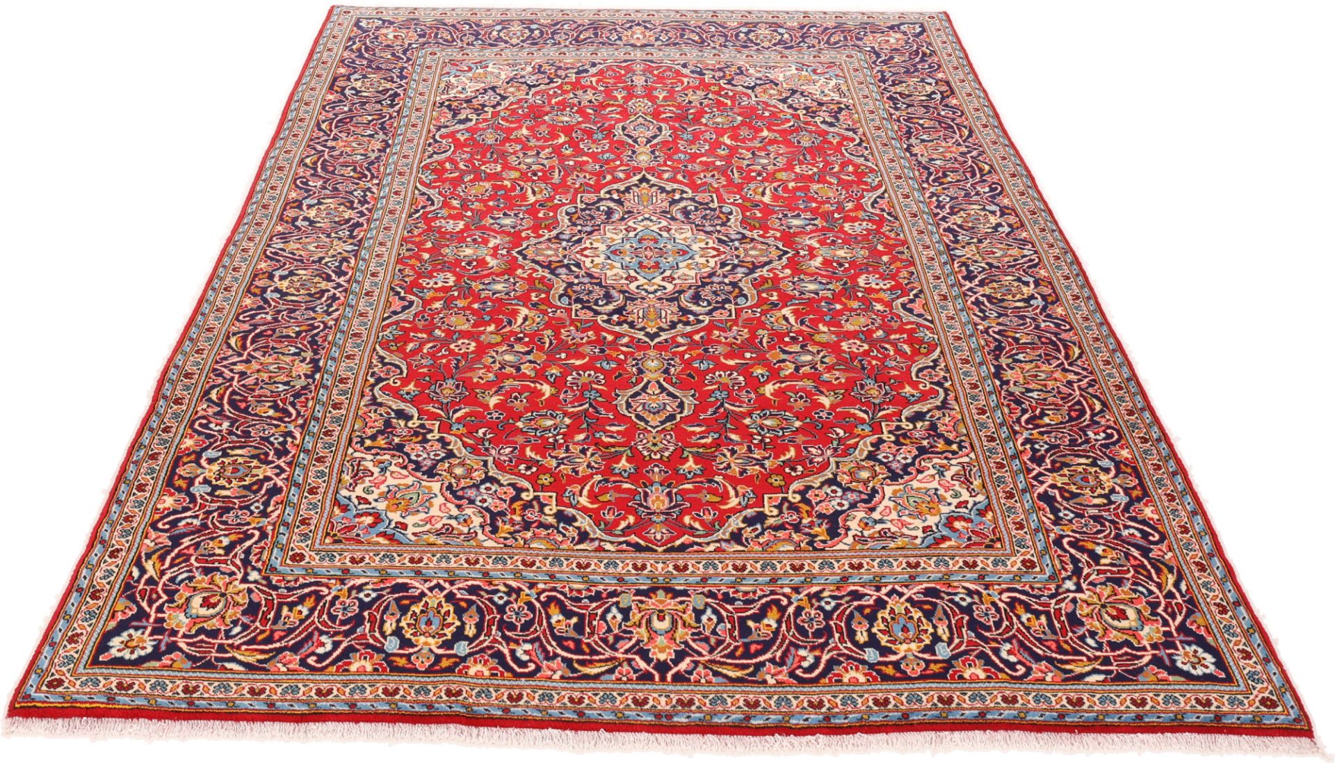 Handgeknüpfter Kashan Perserteppich, 208 × 310 cm, Wolle