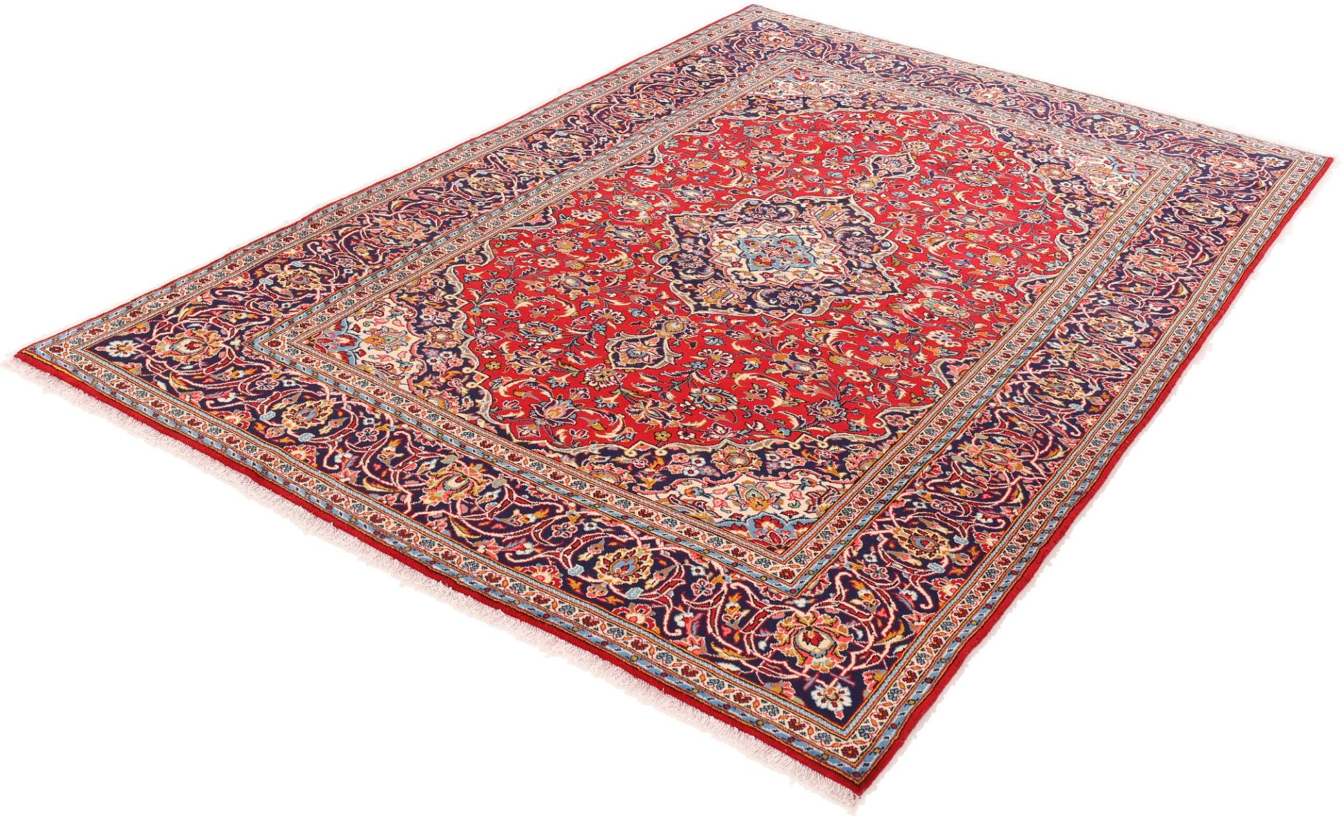 Handgeknüpfter Kashan Perserteppich, 208 × 310 cm, Wolle