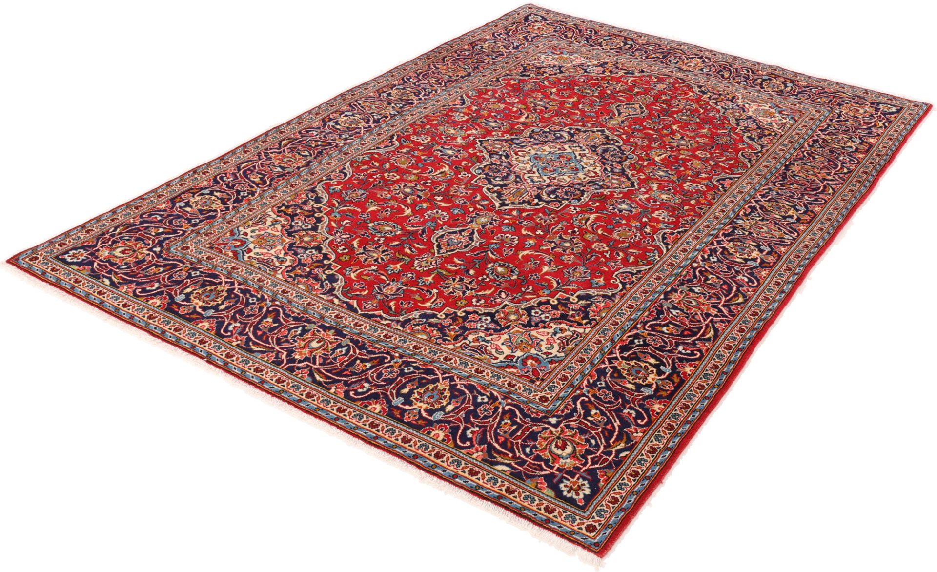 Handgeknüpfter Kashan Perserteppich, 208 × 310 cm, Wolle