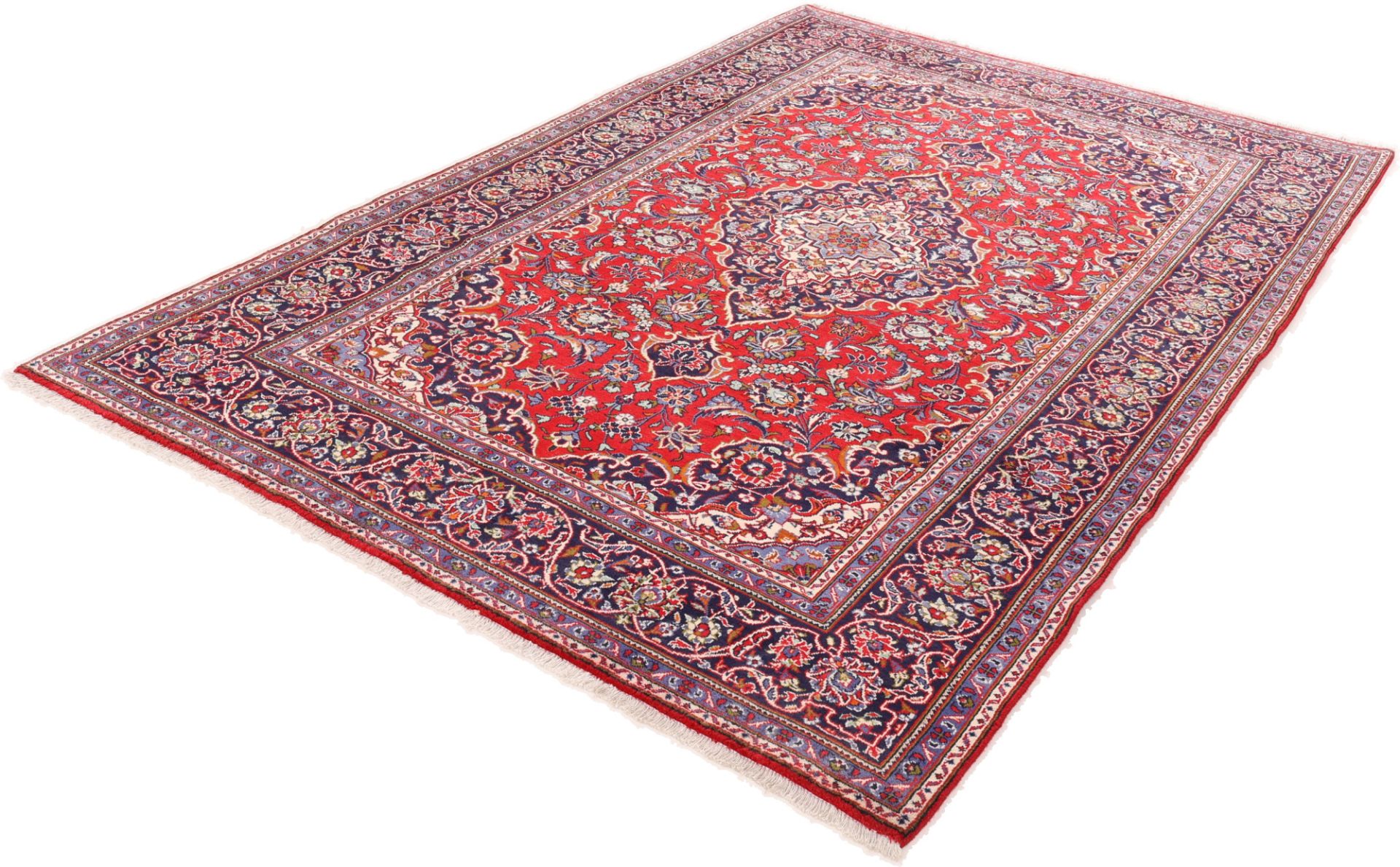 Kashan Perserteppich 213 × 321 cm aus Wolle, handgeknüpft