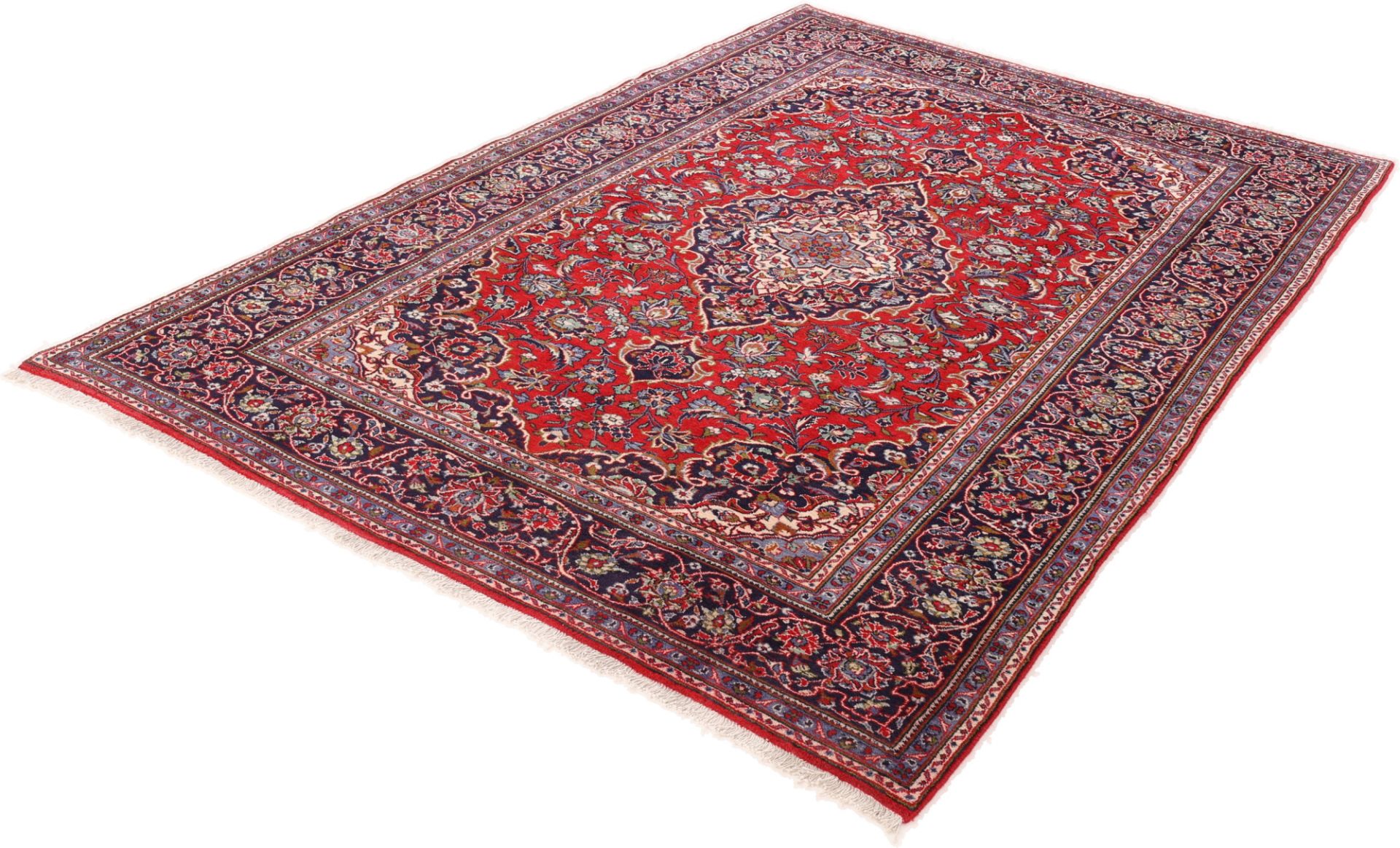 Kashan Perserteppich 213 × 321 cm aus Wolle, handgeknüpft