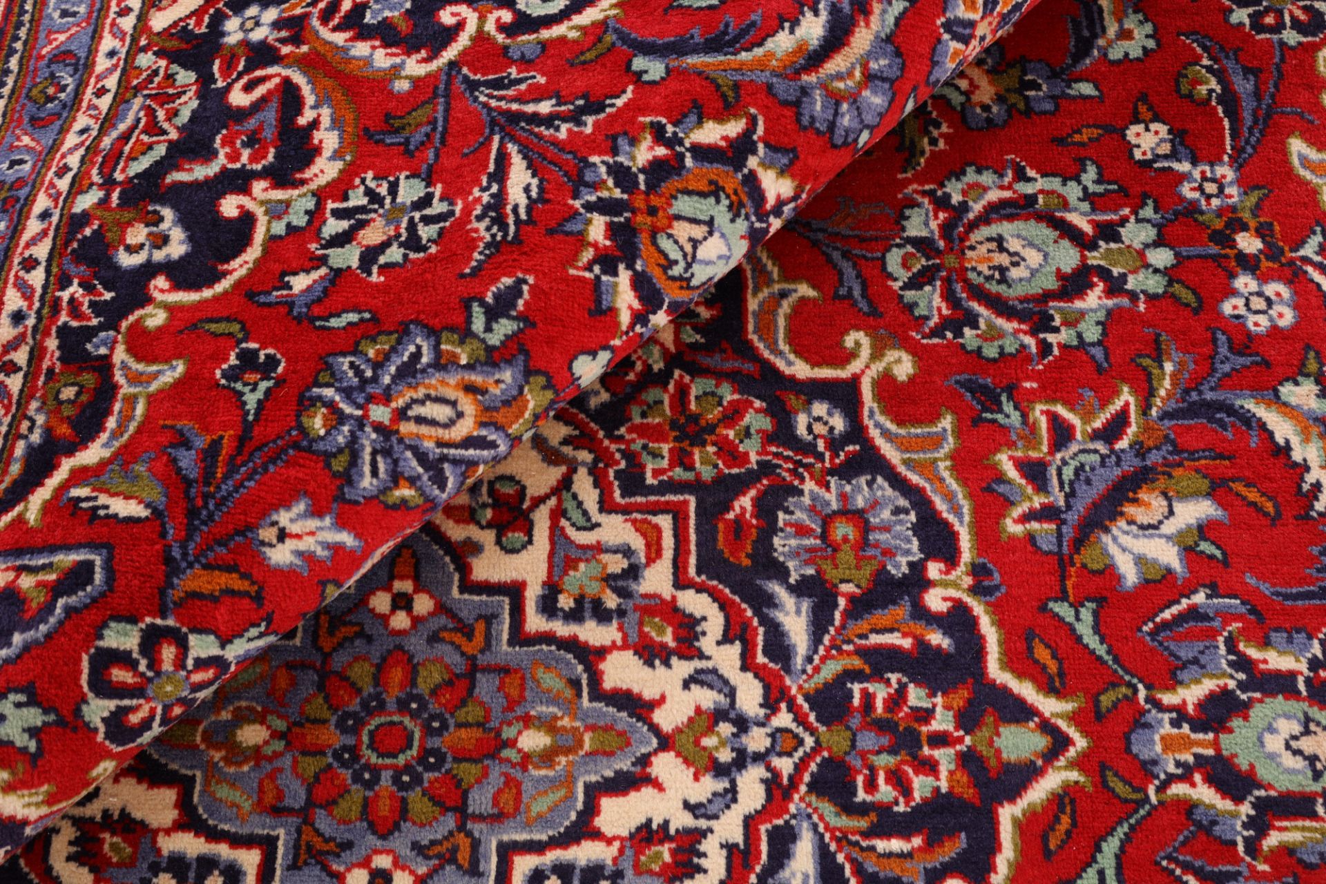 Kashan Perserteppich 213 × 321 cm aus Wolle, handgeknüpft