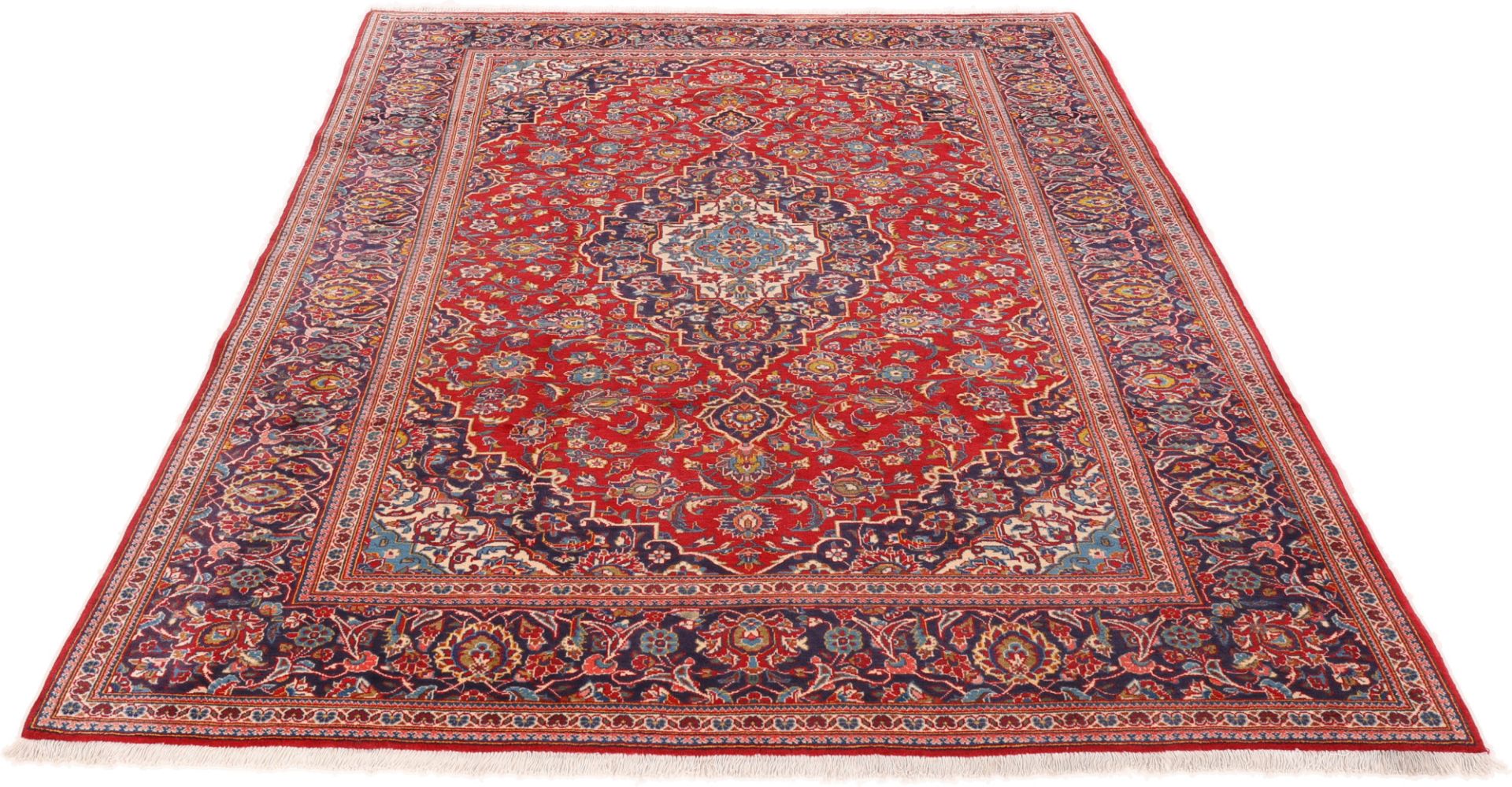 Kashan Perserteppich 223 × 318 cm aus Wolle, handgeknüpft