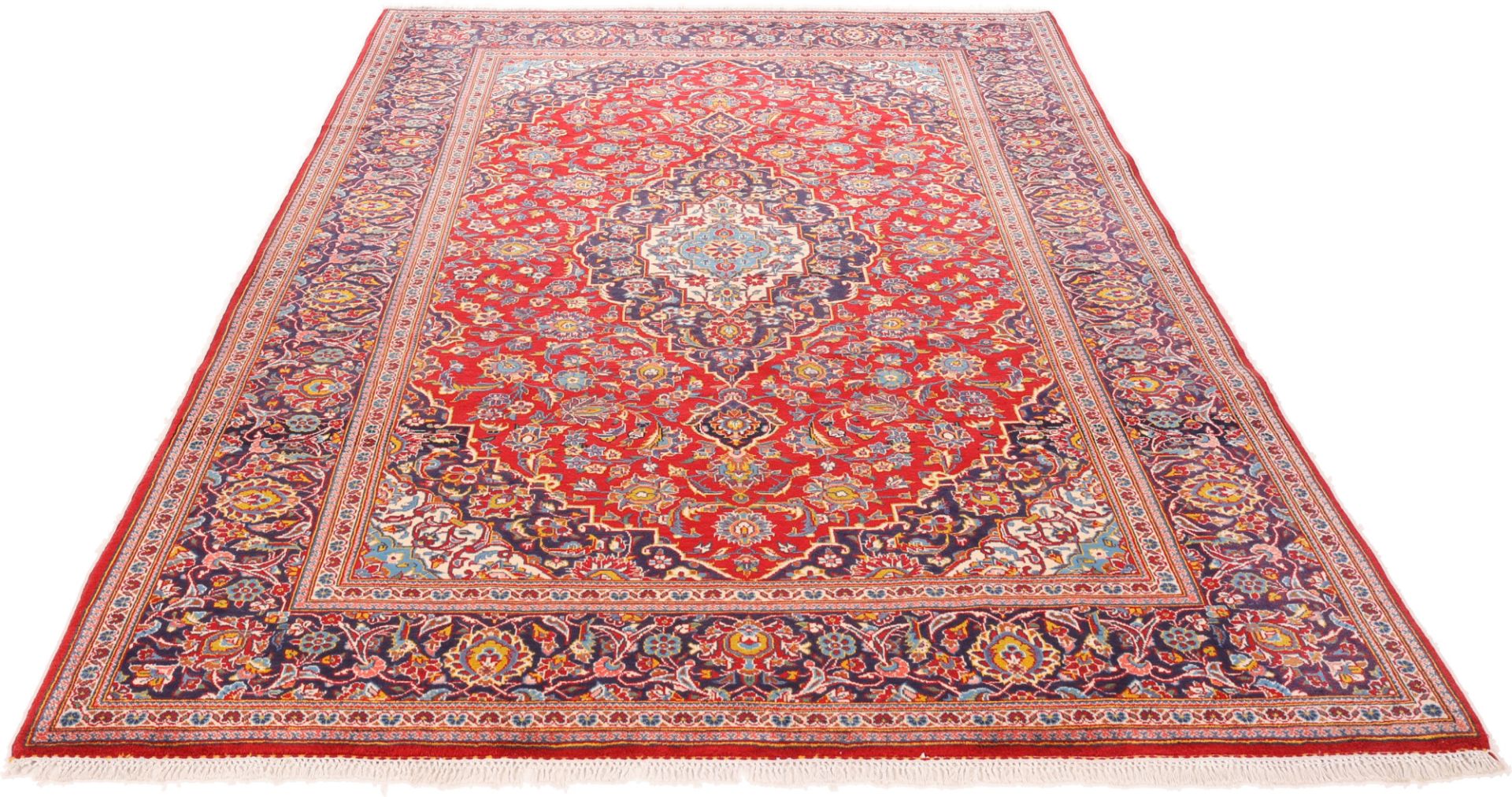 Kashan Perserteppich 223 × 318 cm aus Wolle, handgeknüpft
