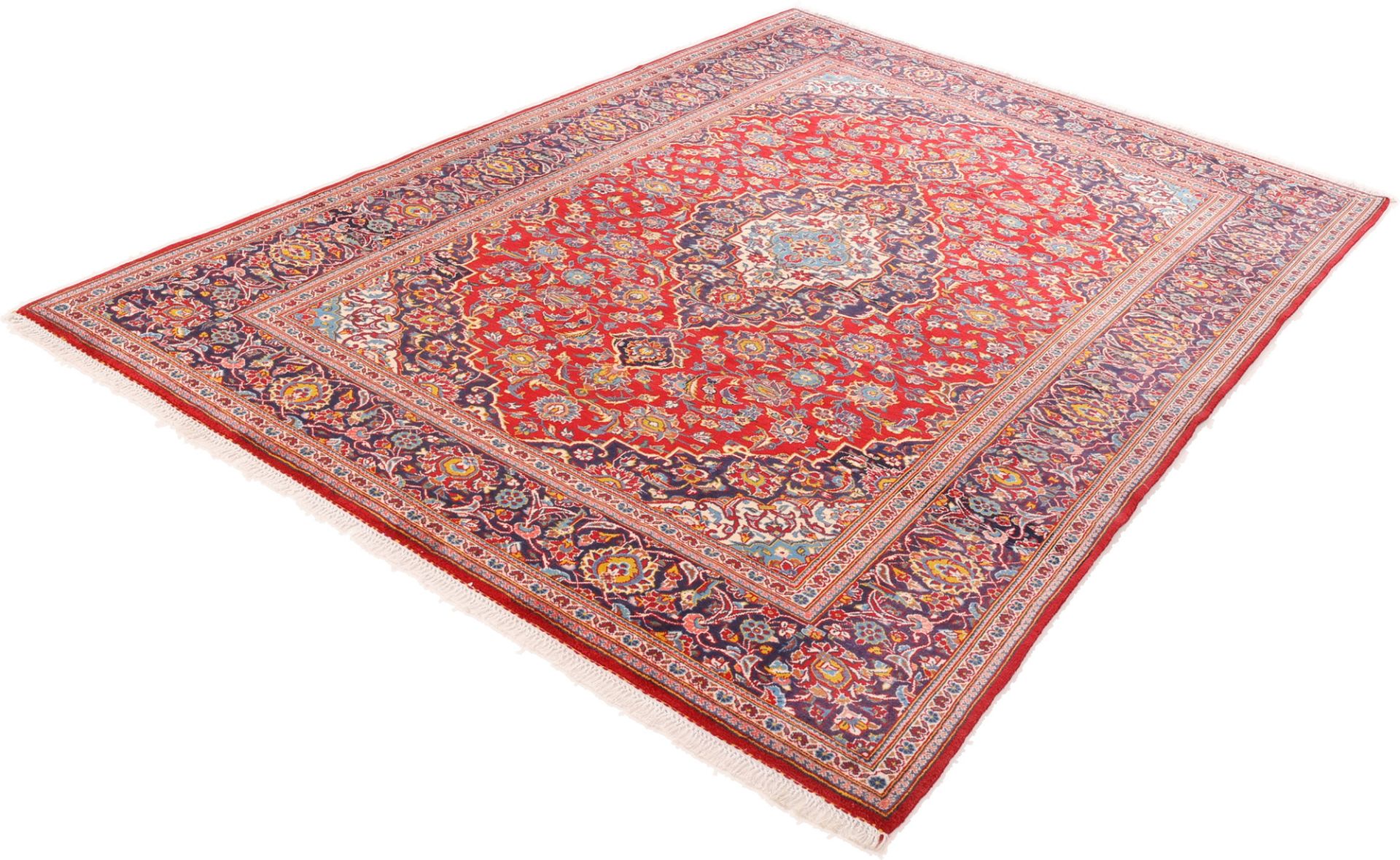 Kashan Perserteppich 223 × 318 cm aus Wolle, handgeknüpft