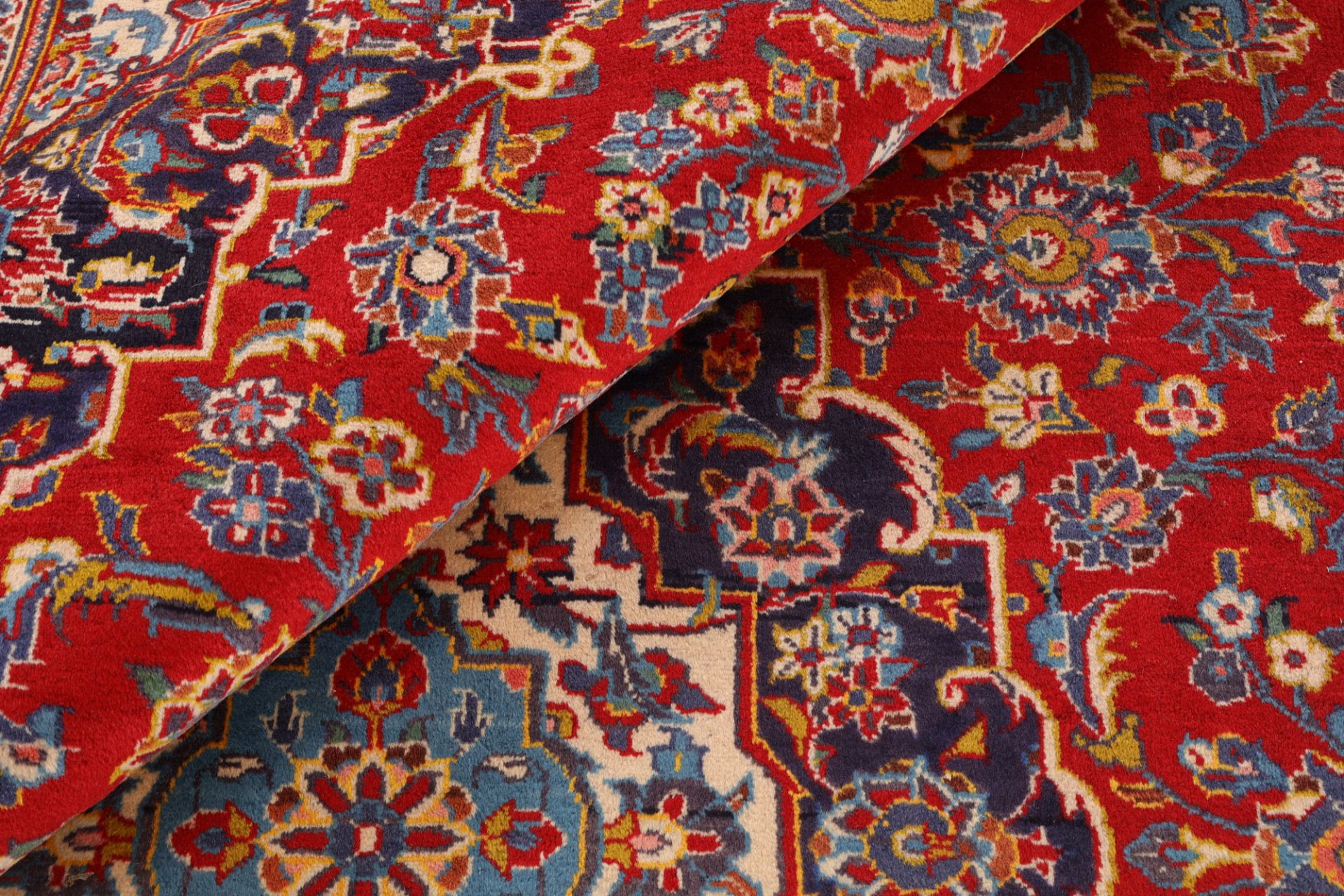 Kashan Perserteppich 223 × 318 cm aus Wolle, handgeknüpft