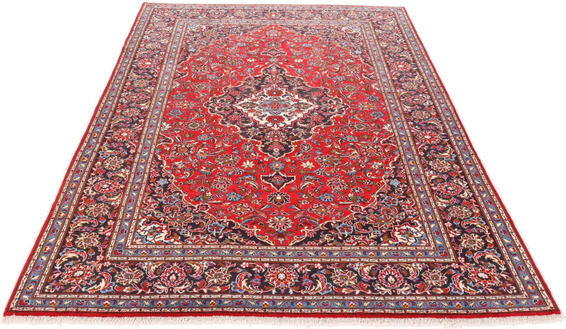 Kashan Perserteppich aus Iran, 204 × 317 cm