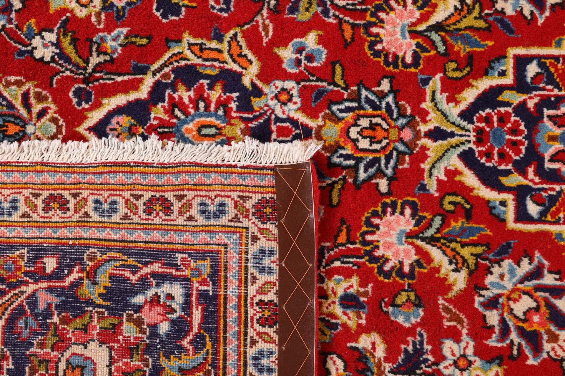 Handgeknüpfter Kashan Perserteppich, 203 × 318 cm, Wolle & Seide